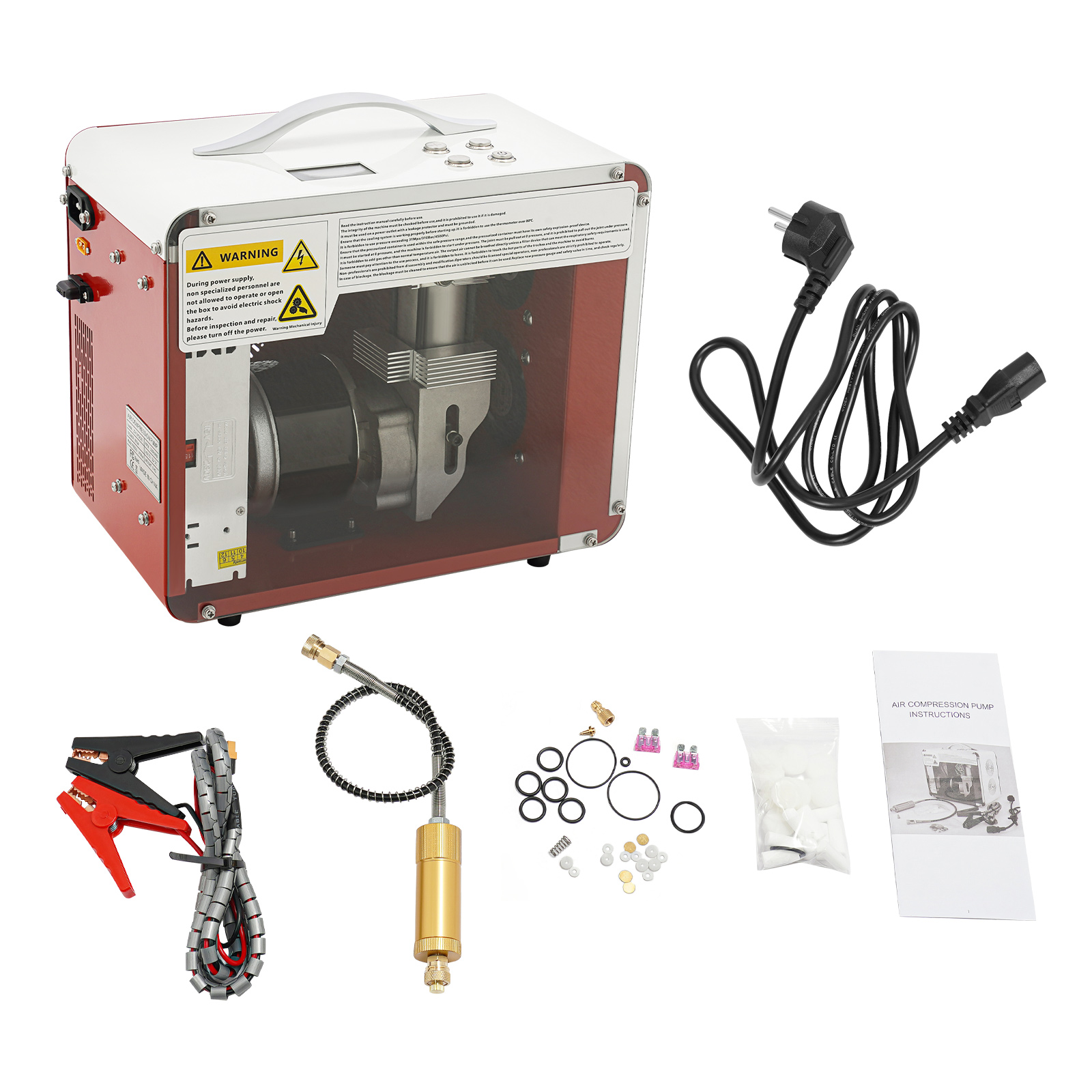 32x20x30cm 12v car digital air pump 350W, durable and stable operation