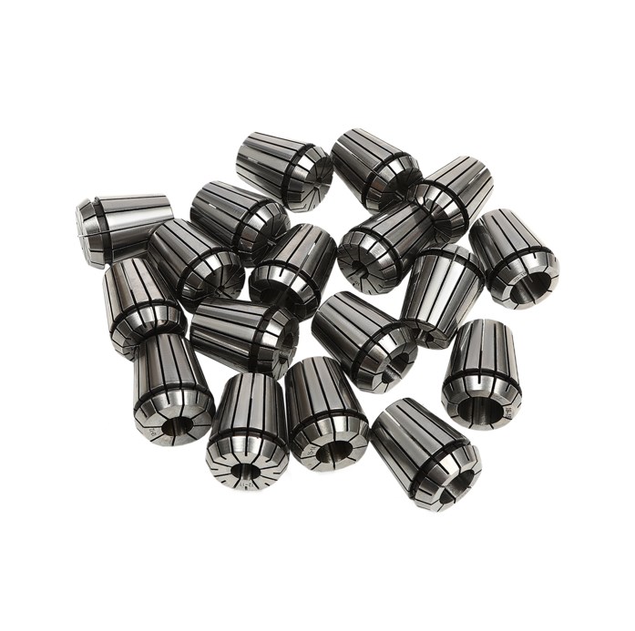 Set mit 18 ER32-Spannzangen, 2 – 20 mm, ER32-Schraubenschlüssel, MT3-Schaft, mit Tragetasche aus Aluminiumlegierung, Graviermaschine