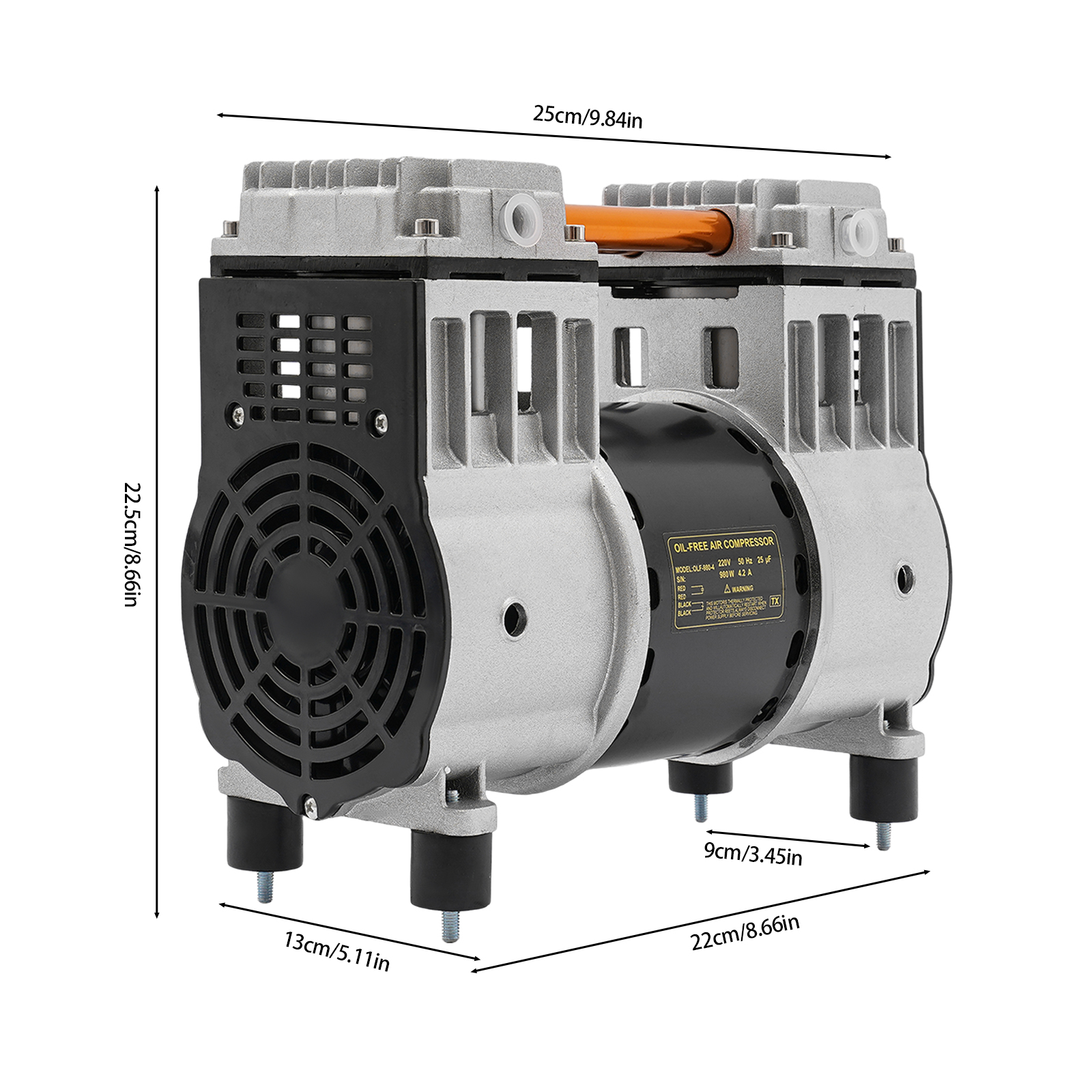 CNCEST Luftkompressor Pumpenkopf 980W Luftkompressor Pumpenkopf mit Kondensatordraht CNCEST Luftkompressor Pumpenkopf 980W Luftkompressor Pumpenkopf mit Kondensatordraht