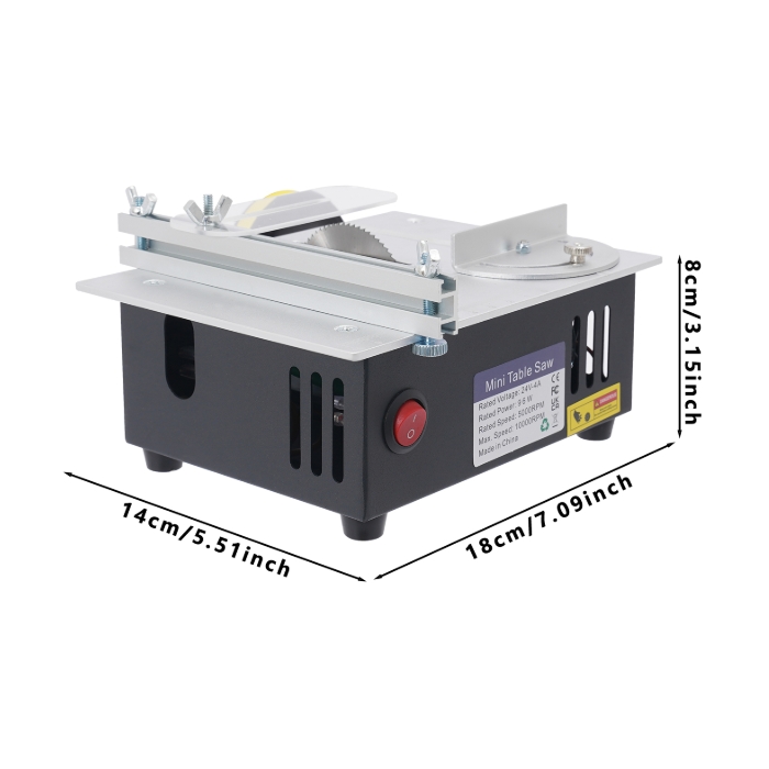 2 Inch Tabletop Mini Multi-Purpose Table Saw, Portable Precision Table Saw - Black