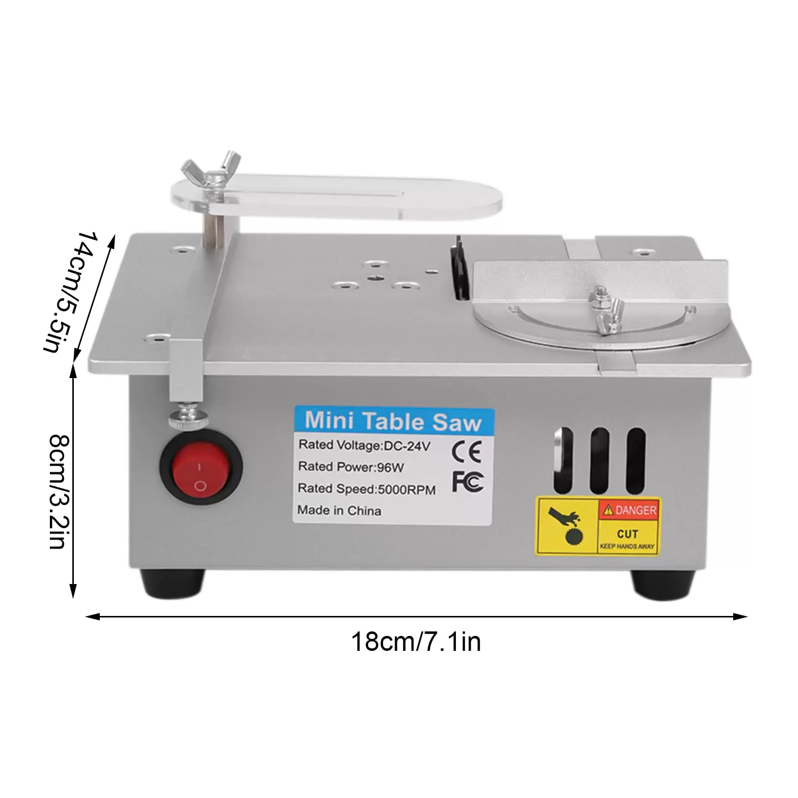 Professionelle Tischkreissäge Mini-Tischkreissäge Multifunktionales Desktop-Schneidewerkzeug Kleine Schneidemaschine