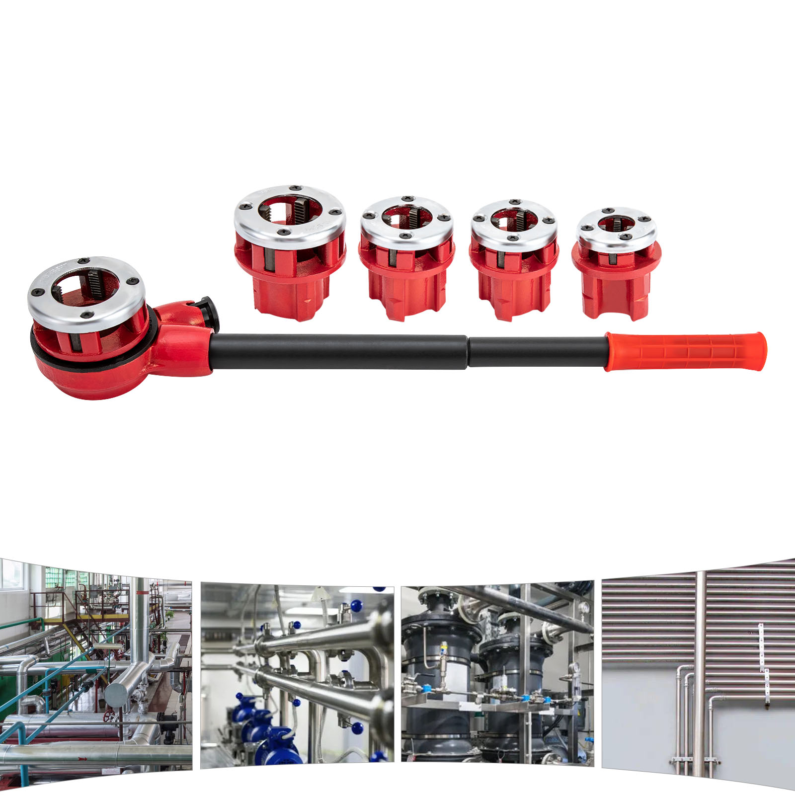 5 Schneideisen (3/8", 1/2", 3/4", 1", 1-1/4") Rohrgewindeschneidwerkzeug-Set, Rohrgewindeschneidwerkzeug-Set, Schneidwerkzeug-Set für Klempner 5 Schneideisen (3/8", 1/2", 3/4", 1", 1-1/4") Rohrgewindeschneidwerkzeug-Set, Rohrgewindeschneidwerkzeug-Set, Schneidwerkzeug-Set für Klempner