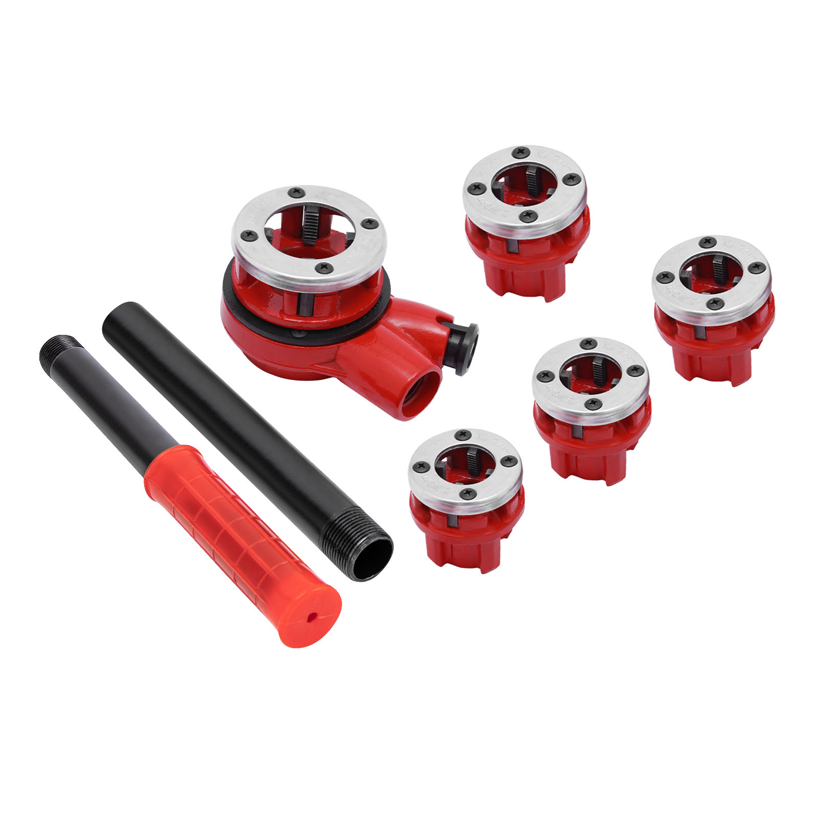 5 Schneideisen (3/8", 1/2", 3/4", 1", 1-1/4") Rohrgewindeschneidwerkzeug-Set, Rohrgewindeschneidwerkzeug-Set, Schneidwerkzeug-Set für Klempner 5 Schneideisen (3/8", 1/2", 3/4", 1", 1-1/4") Rohrgewindeschneidwerkzeug-Set, Rohrgewindeschneidwerkzeug-Set, Schneidwerkzeug-Set für Klempner
