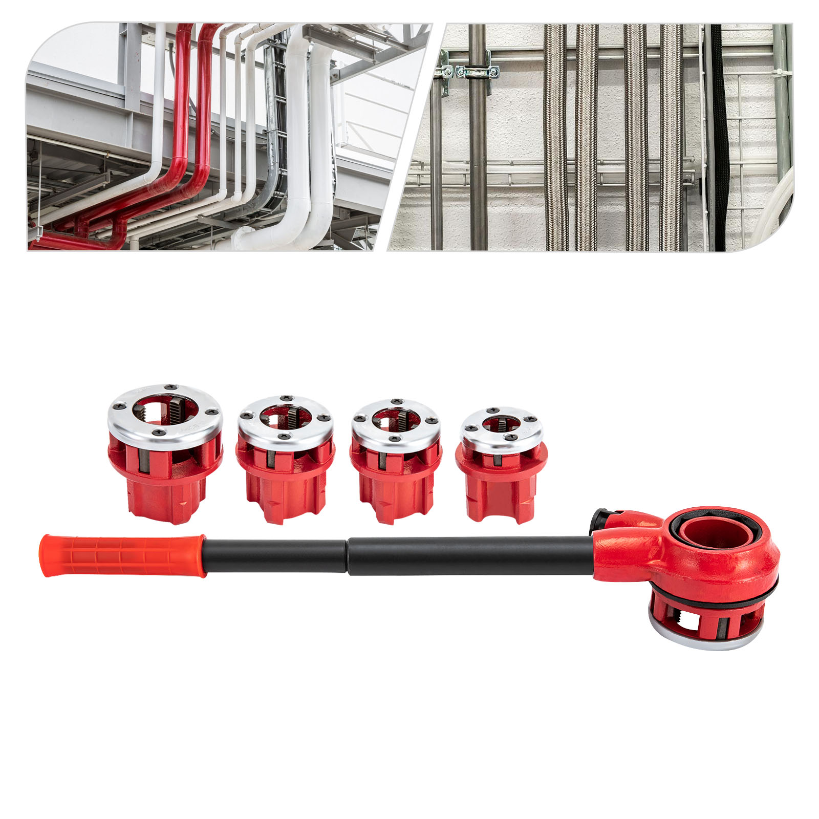 5 Schneideisen (3/8", 1/2", 3/4", 1", 1-1/4") Rohrgewindeschneidwerkzeug-Set, Rohrgewindeschneidwerkzeug-Set, Schneidwerkzeug-Set für Klempner 5 Schneideisen (3/8", 1/2", 3/4", 1", 1-1/4") Rohrgewindeschneidwerkzeug-Set, Rohrgewindeschneidwerkzeug-Set, Schneidwerkzeug-Set für Klempner