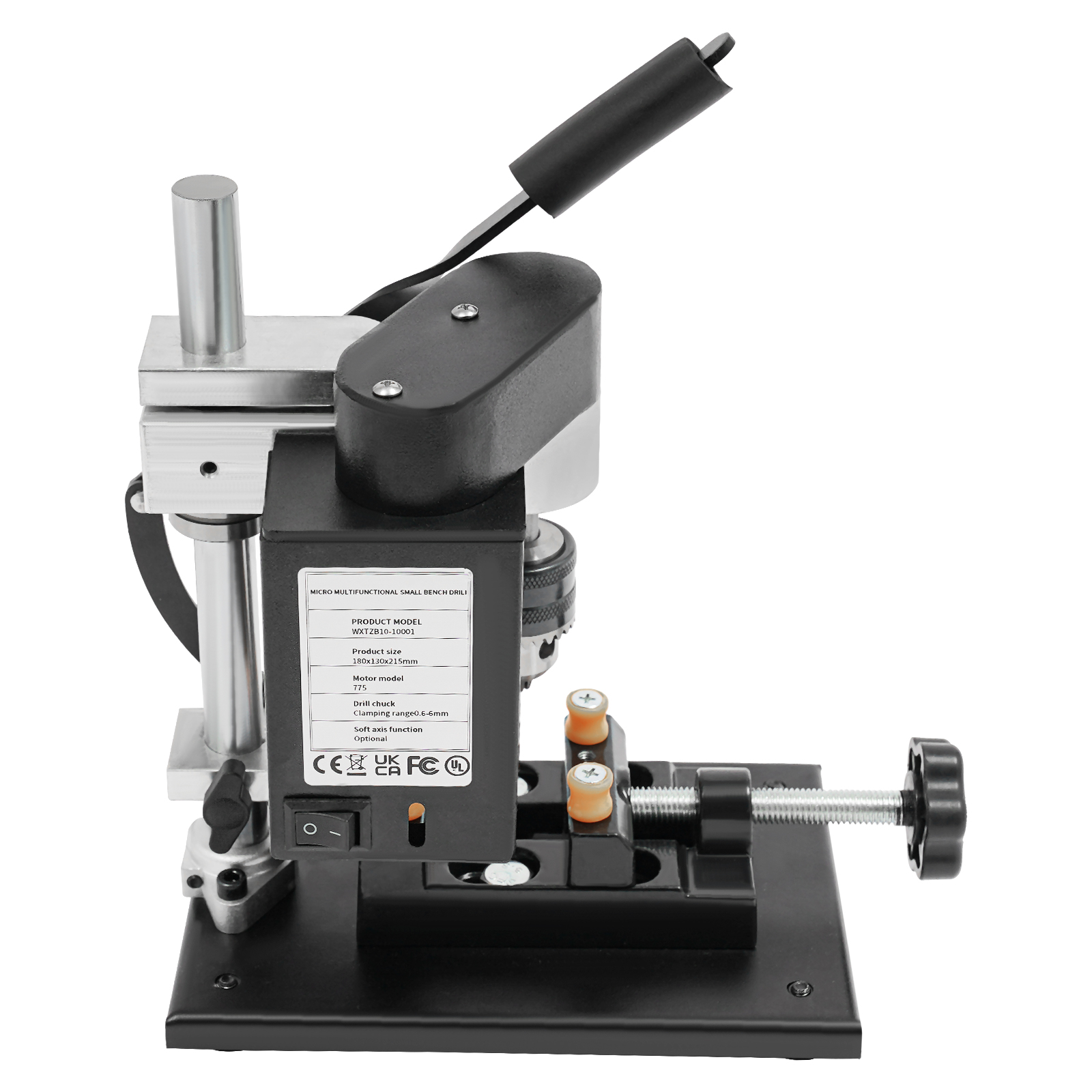 Mikro-Bohrmaschine, 250 W, Tischbohrmaschine, Hub 40 mm, 7-Gang-Vertikalbohrmaschine