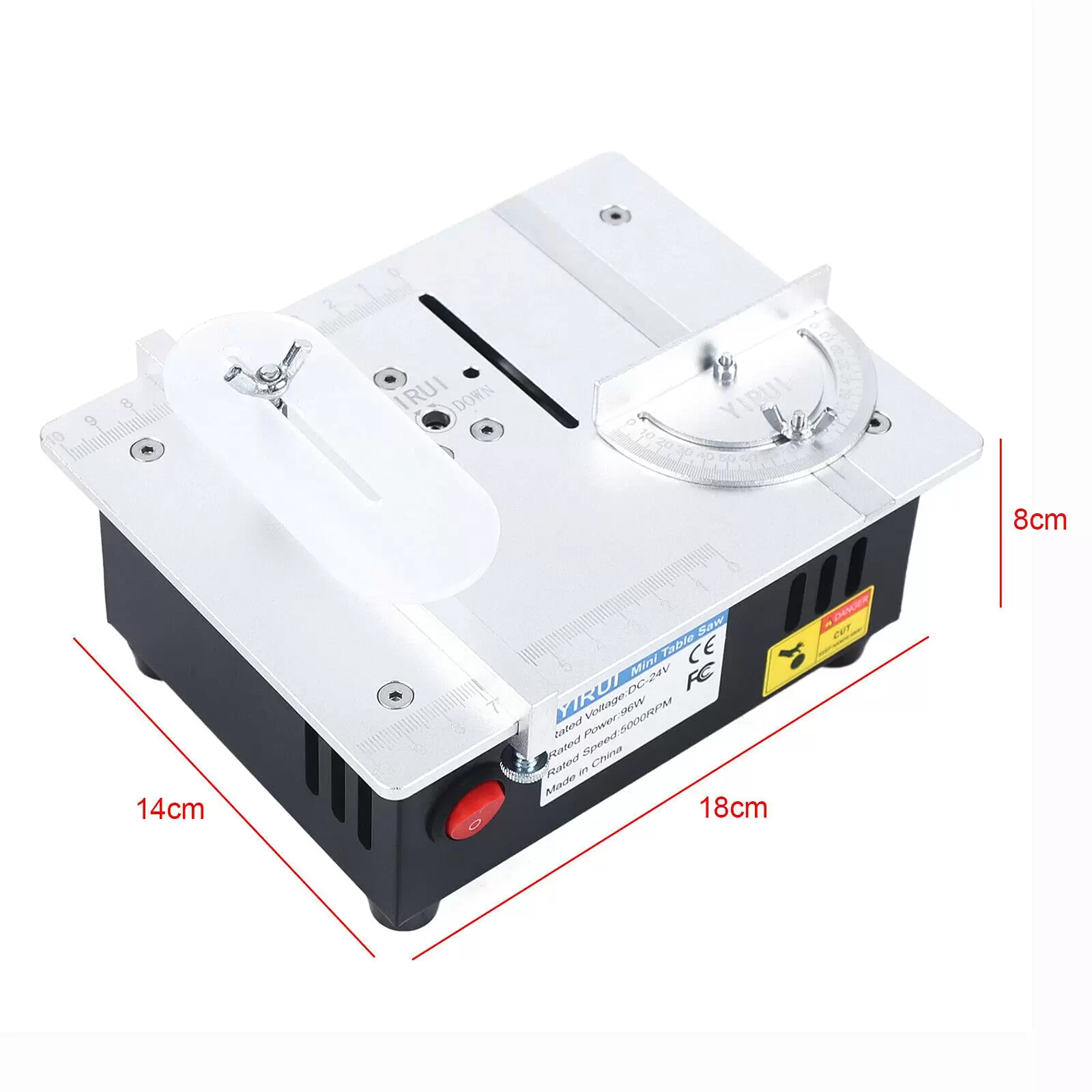 CNCEST 96 Watt Tischkreissäge Mini Table Saw Mobile Tischsäge Kreissäge Säge Holzbearbeitung