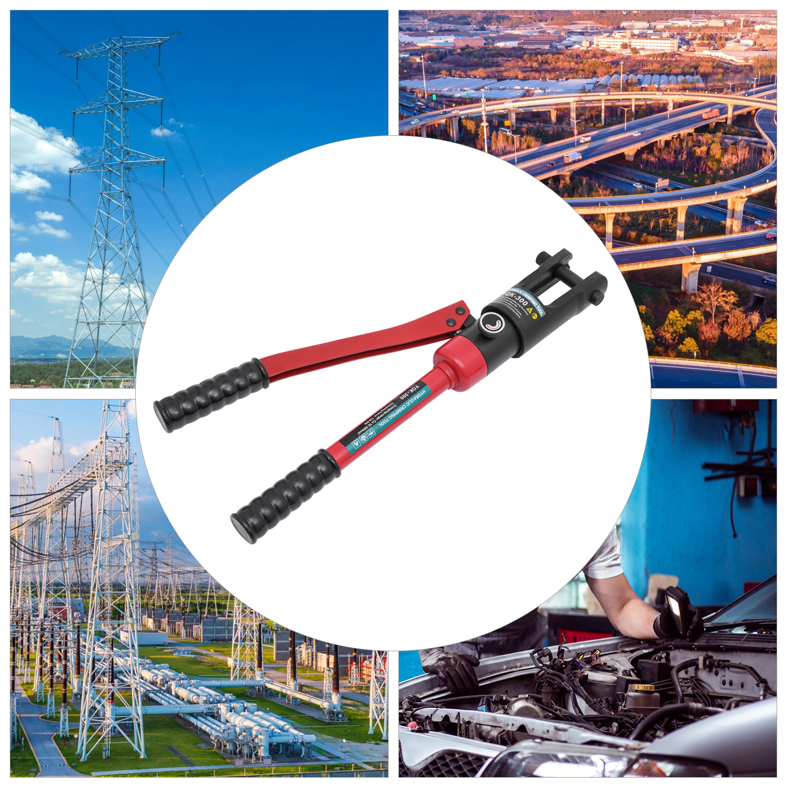 CNCEST Draht-Crimper Hydraulische Crimpzange Tragbare Crimpzange