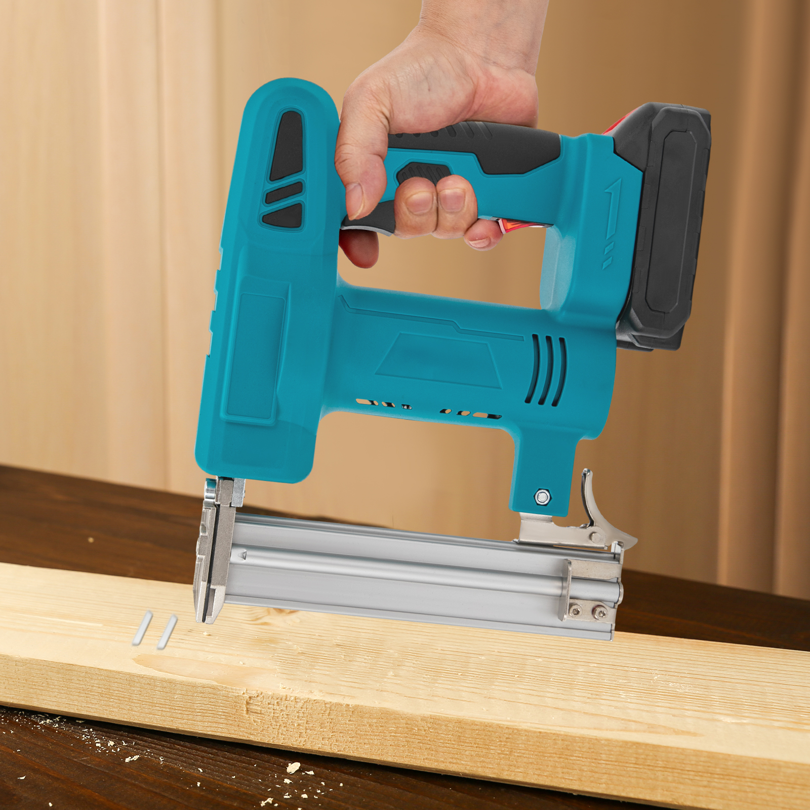 2-in-1-Nagler, kabelloser Nagler, batteriebetriebener Nagler und Ladegerät 2-in-1-Nagler, kabelloser Nagler, batteriebetriebener Nagler und Ladegerät