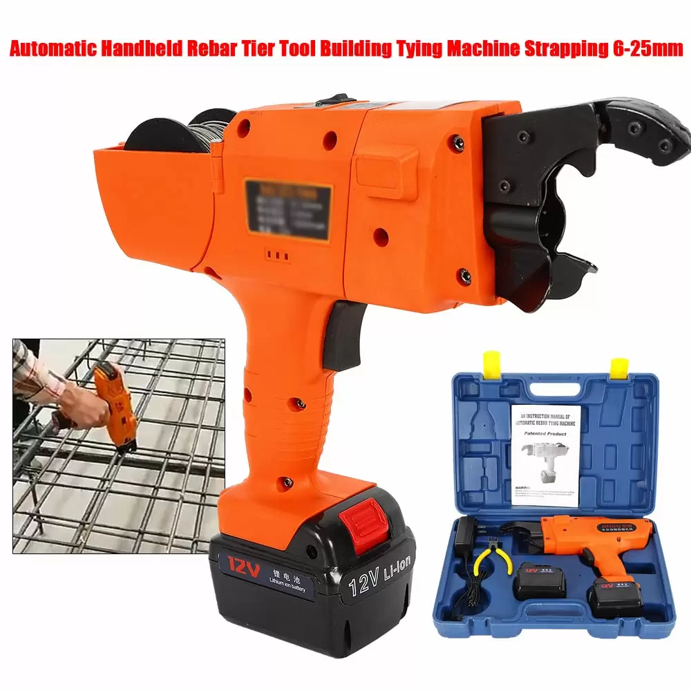 12V Automatische Bindemaschine Handheld Rebar Tier Maschine für 6-25mm Stahlband