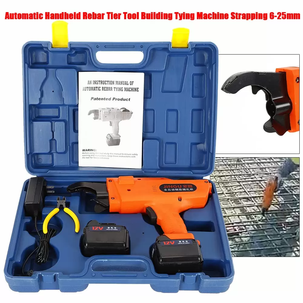 12V Automatische Bindemaschine Handheld Rebar Tier Maschine für 6-25mm Stahlband