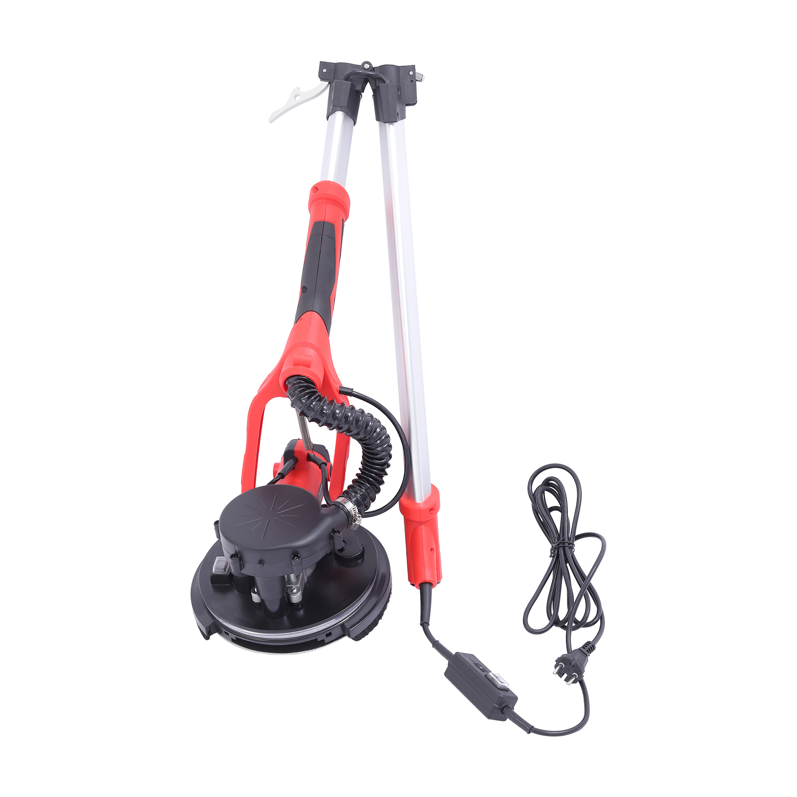 Ponceuse électrique pour plafond et murs avec aspiration de poussière, ponceuse à cloison sèche à vitesse variable, ponceuse électrique sans poussière pour cloison sèche - Rouge Ponceuse électrique pour plafond et murs avec aspiration de poussière, ponceuse à cloison sèche à vitesse variable, ponceuse électrique sans poussière pour cloison sèche - Rouge