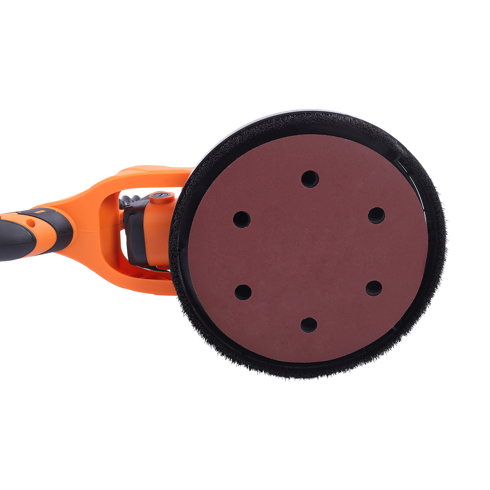Ponceuse électrique pour plafond et murs avec aspiration de poussière, ponceuse à cloison sèche à vitesse variable, ponceuse électrique sans poussière pour cloison sèche - Orange Ponceuse électrique pour plafond et murs avec aspiration de poussière, ponceuse à cloison sèche à vitesse variable, ponceuse électrique sans poussière pour cloison sèche - Orange