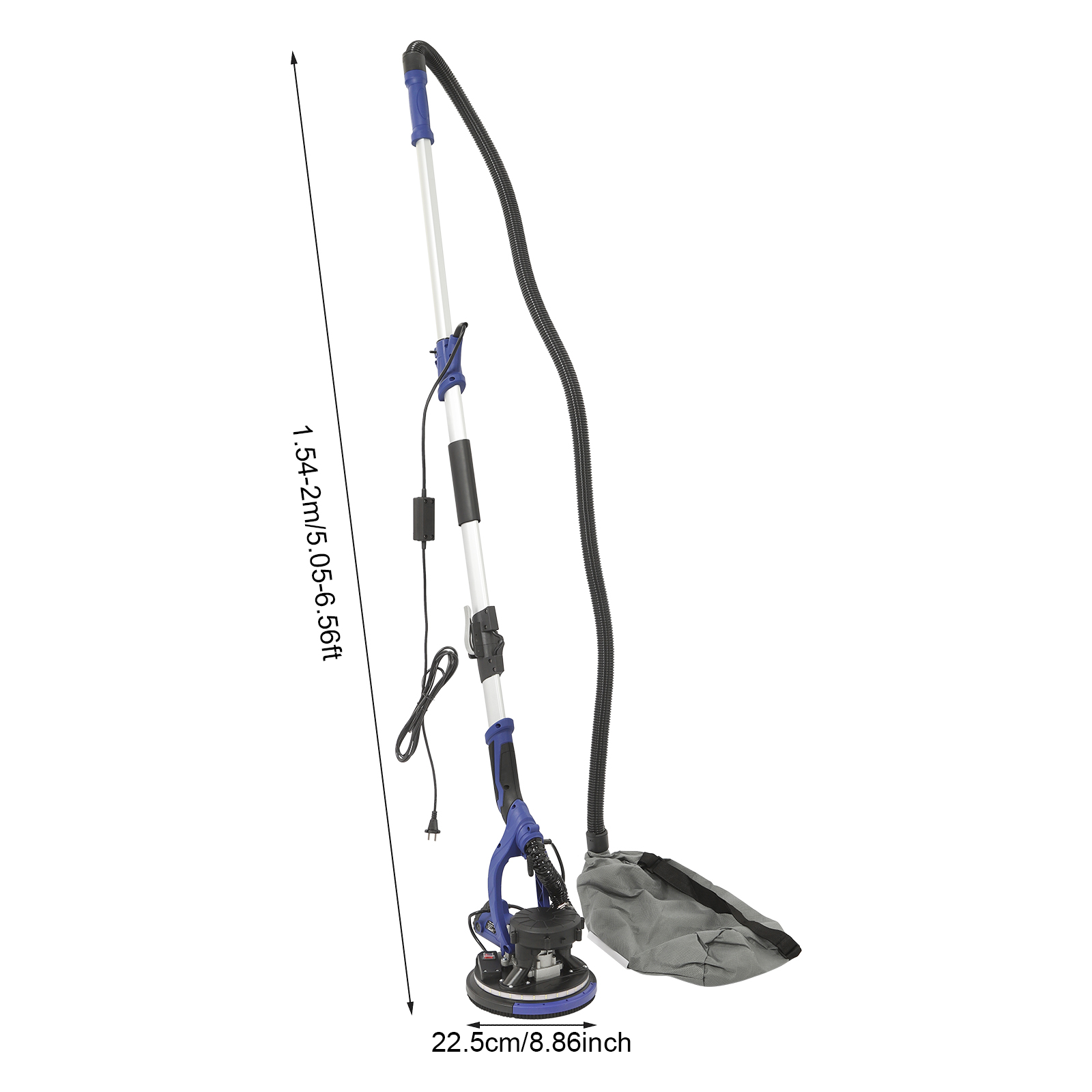 Electric Ceiling Wall Sander with Dust Collection, Variable Speed Drywall Sander, Electric Dustless Drywall Sander - Blue Electric Ceiling Wall Sander with Dust Collection, Variable Speed Drywall Sander, Electric Dustless Drywall Sander - Blue