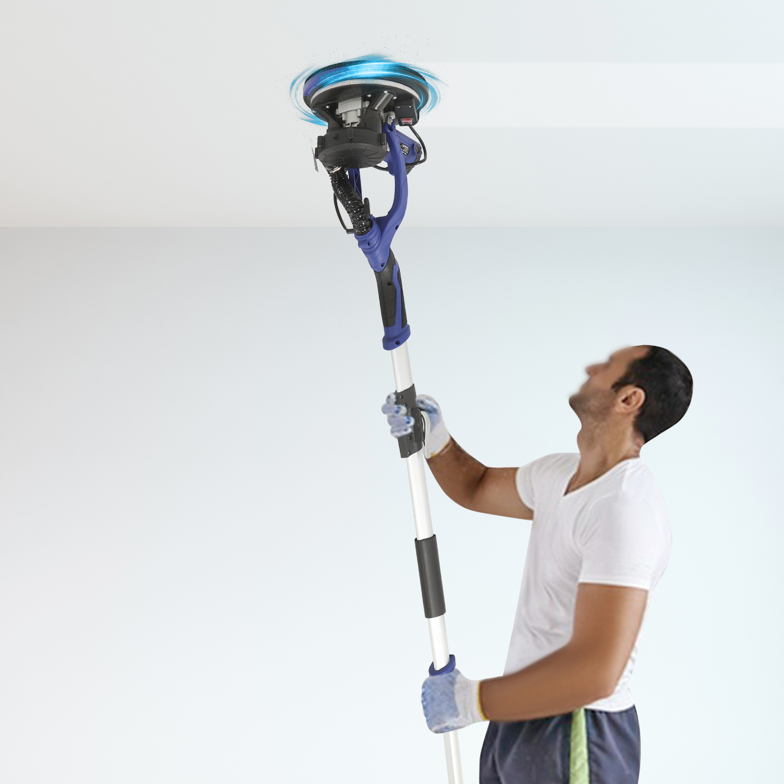 Electric Ceiling Wall Sander with Dust Collection, Variable Speed Drywall Sander, Electric Dustless Drywall Sander - Blue Electric Ceiling Wall Sander with Dust Collection, Variable Speed Drywall Sander, Electric Dustless Drywall Sander - Blue