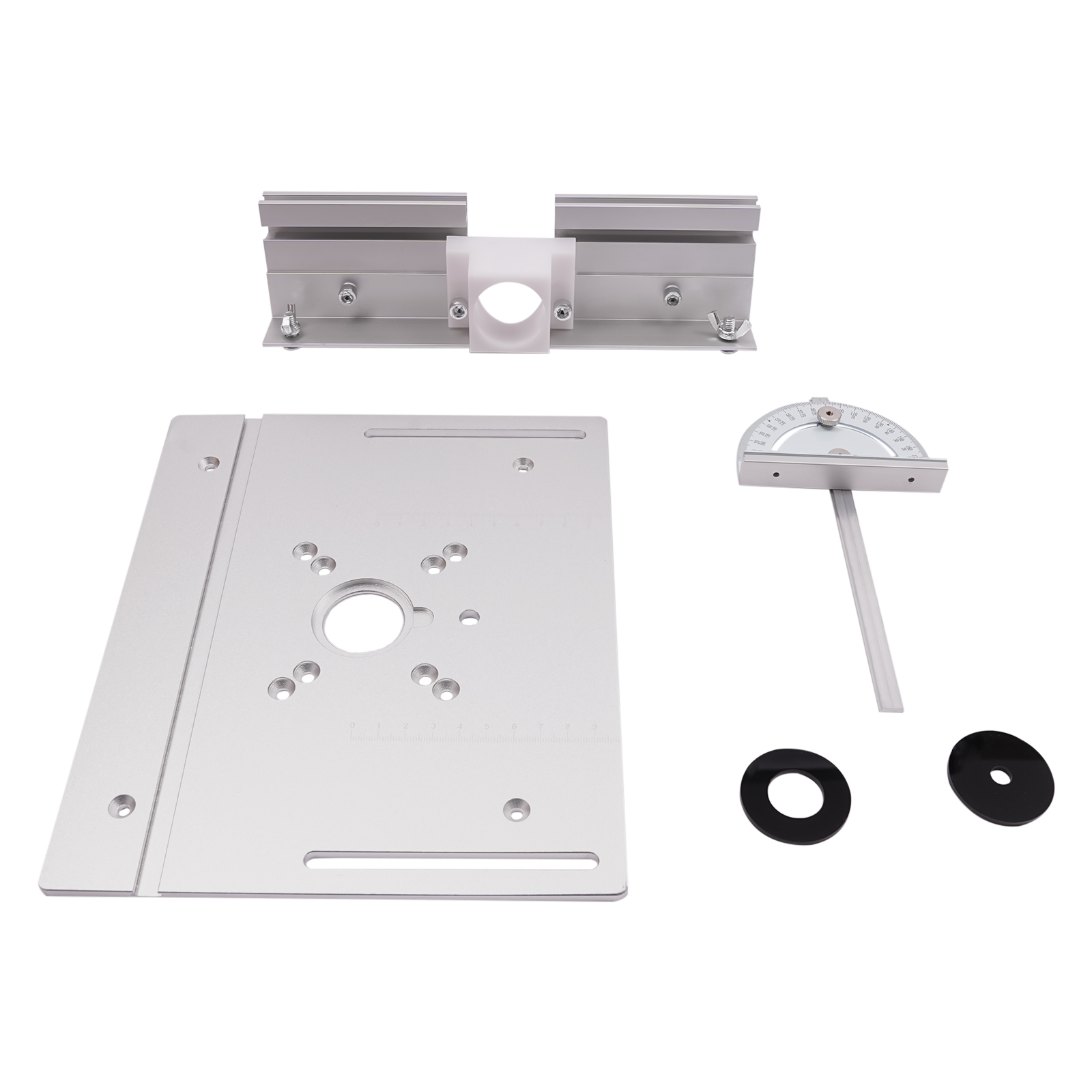 Frästisch-Einlegeplatte, Klappplatte für Holzgravurmaschine (Silber) Frästisch-Einlegeplatte, Klappplatte für Holzgravurmaschine (Silber)