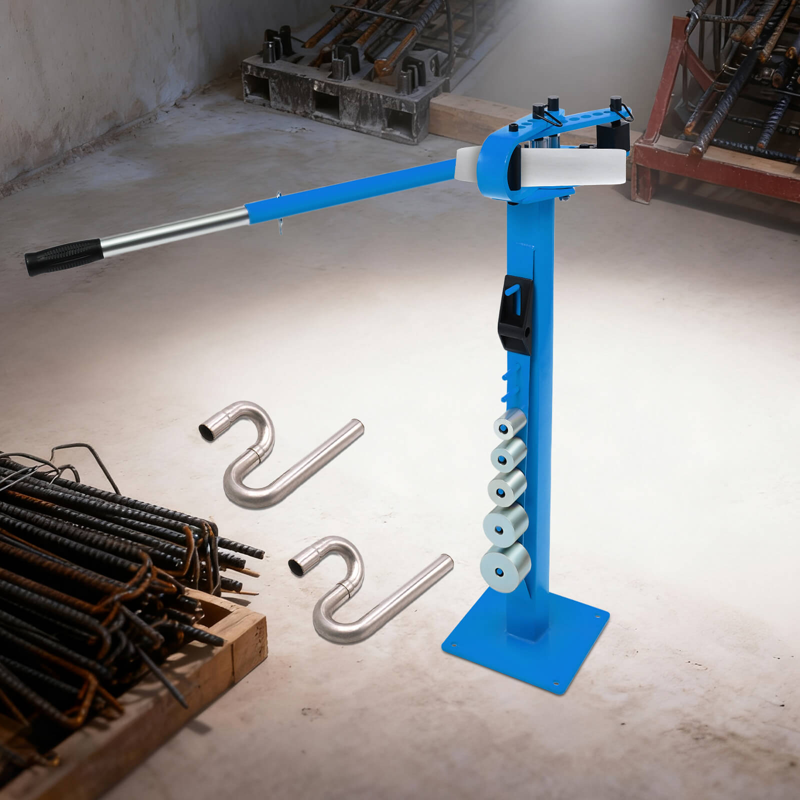 Manual Bending Tool, Pipe Tube Bender, Heavy-Duty Tube Bending Tool - Blue