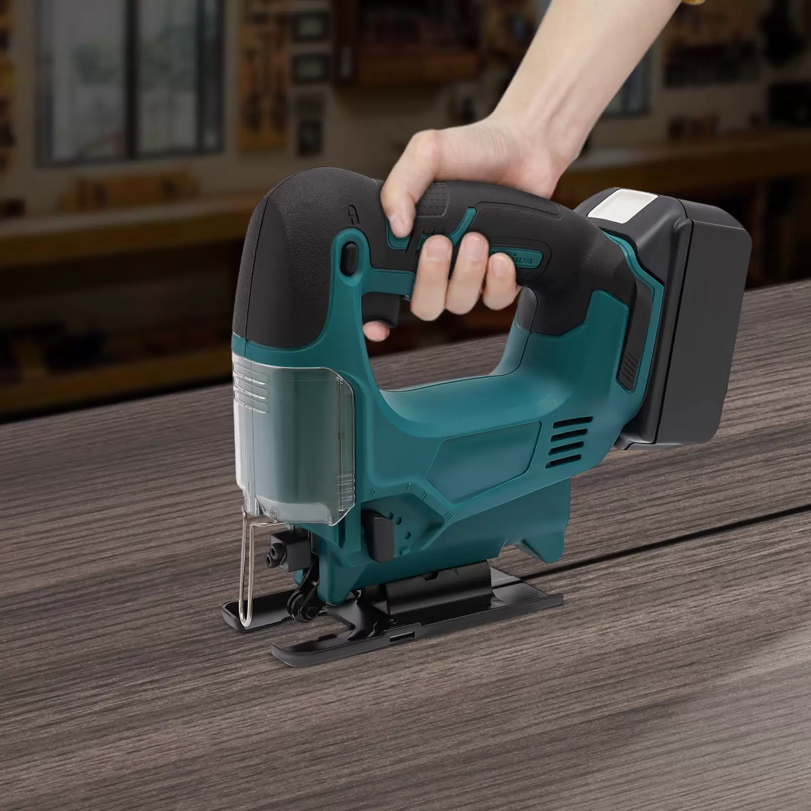 Stichsäge Holzbearbeitung Schneiden mit Batterie Ladegerät Stichsäge Holzbearbeitung Schneiden mit Batterie Ladegerät