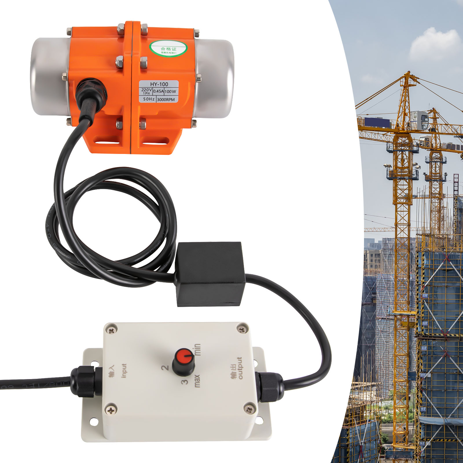 CNCEST Vibrationsmotor mit Drehzahlregler, elektrischer Vibrationsmotor, Industriemotor CNCEST Vibrationsmotor mit Drehzahlregler, elektrischer Vibrationsmotor, Industriemotor