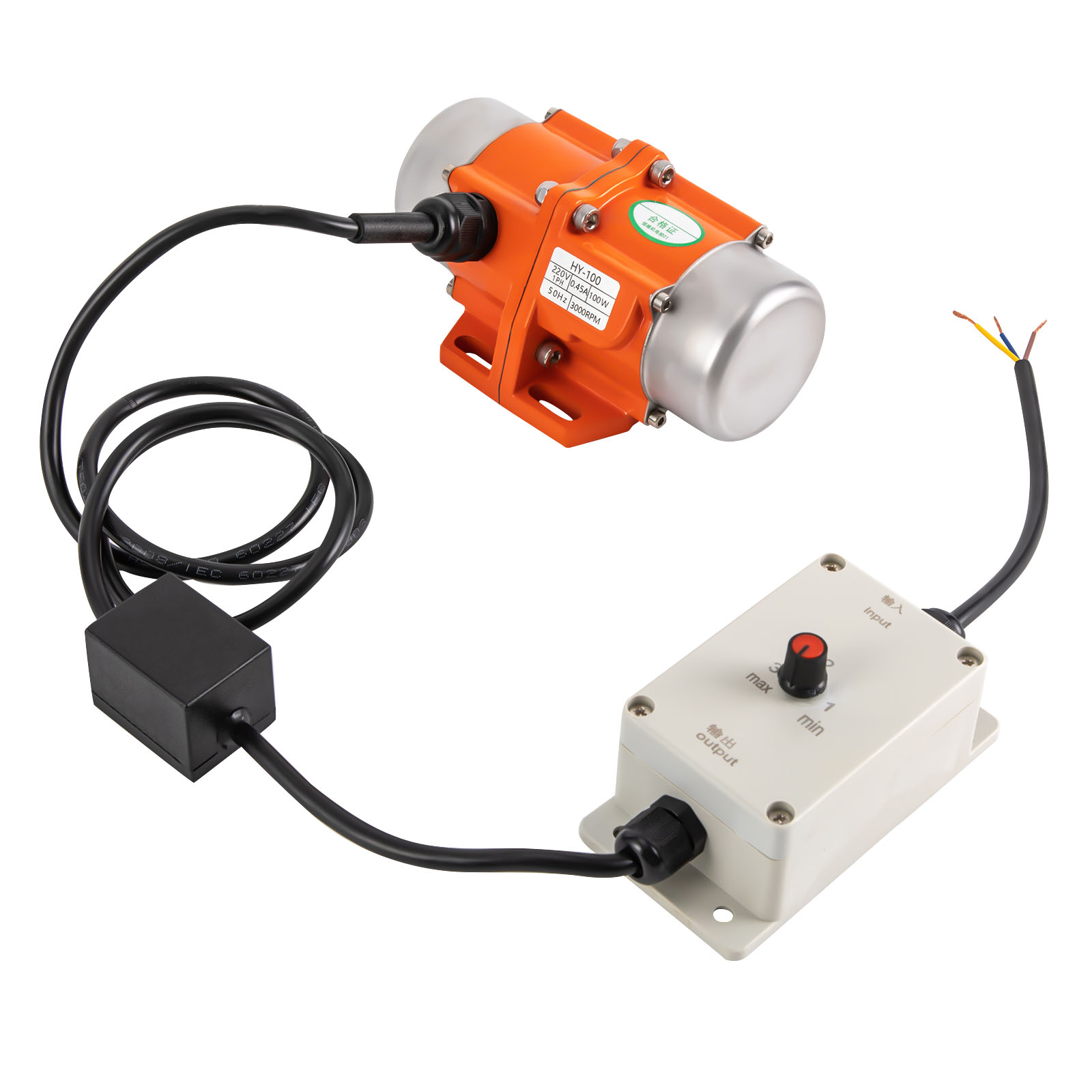 CNCEST Vibrationsmotor mit Drehzahlregler, elektrischer Vibrationsmotor, Industriemotor