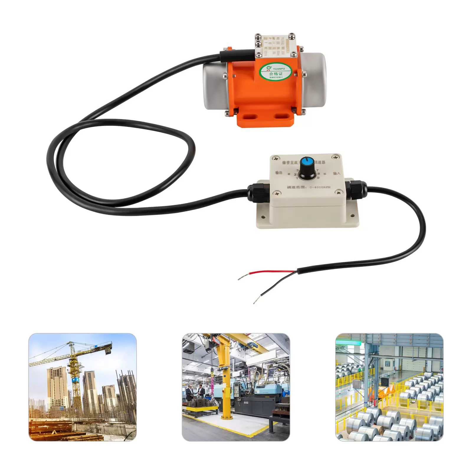 30W 12V Vibrationsmotor 4000U/min Rüttelmotor Asynchronous 3-Phase VibratorMotor 30W 12V Vibrationsmotor 4000U/min Rüttelmotor Asynchronous 3-Phase VibratorMotor