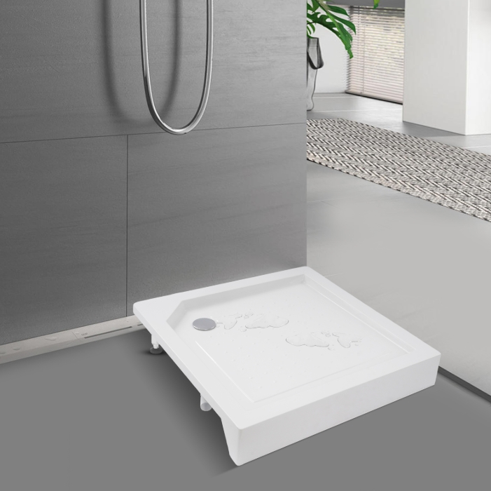 Shower Base Basin, White Bathroom Shower Tray, Shower Base, 85x85x14cm - Square