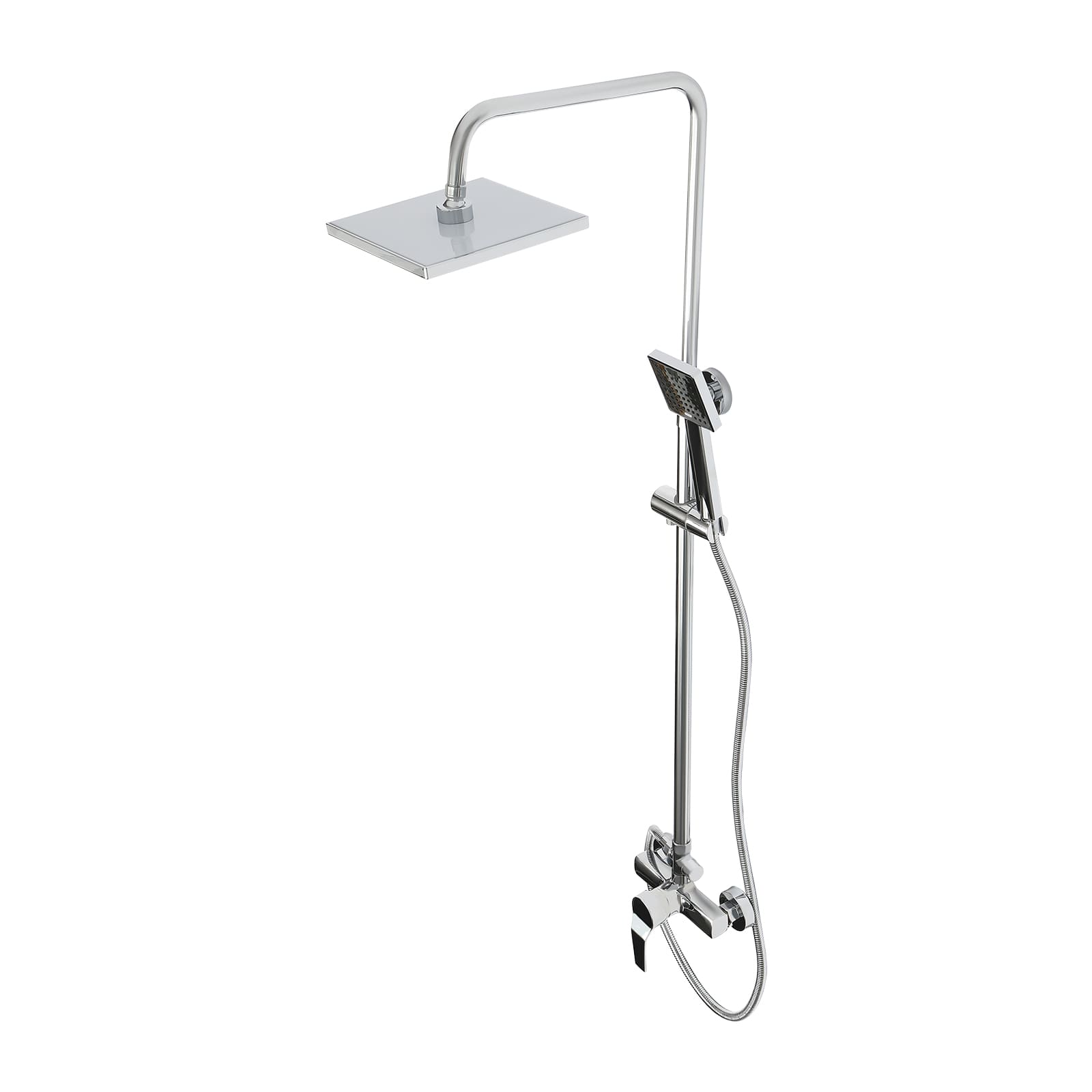 Duschsystem mit Thermostat, Regendusche, Duschset, Handbrause, Duschpaneel, Regendusche, Massage, Duscharmatur (Silber) Duschsystem mit Thermostat, Regendusche, Duschset, Handbrause, Duschpaneel, Regendusche, Massage, Duscharmatur (Silber)