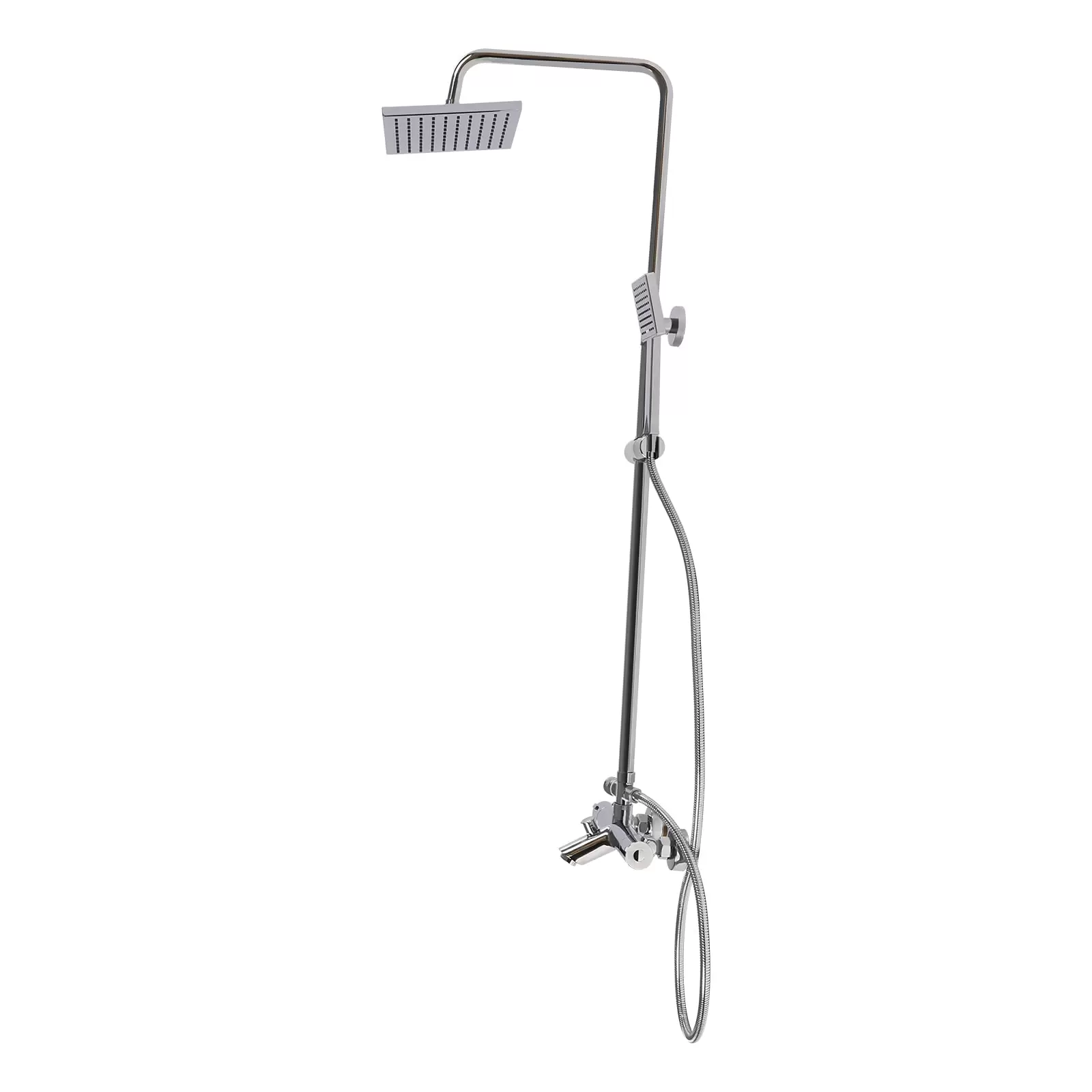 Duschsystem mit Thermostat, 304 Edelstahl Regen Dusche Dusche Armatur Set Bad Wasserhahn Thermostat Kupfer für Badezimmer