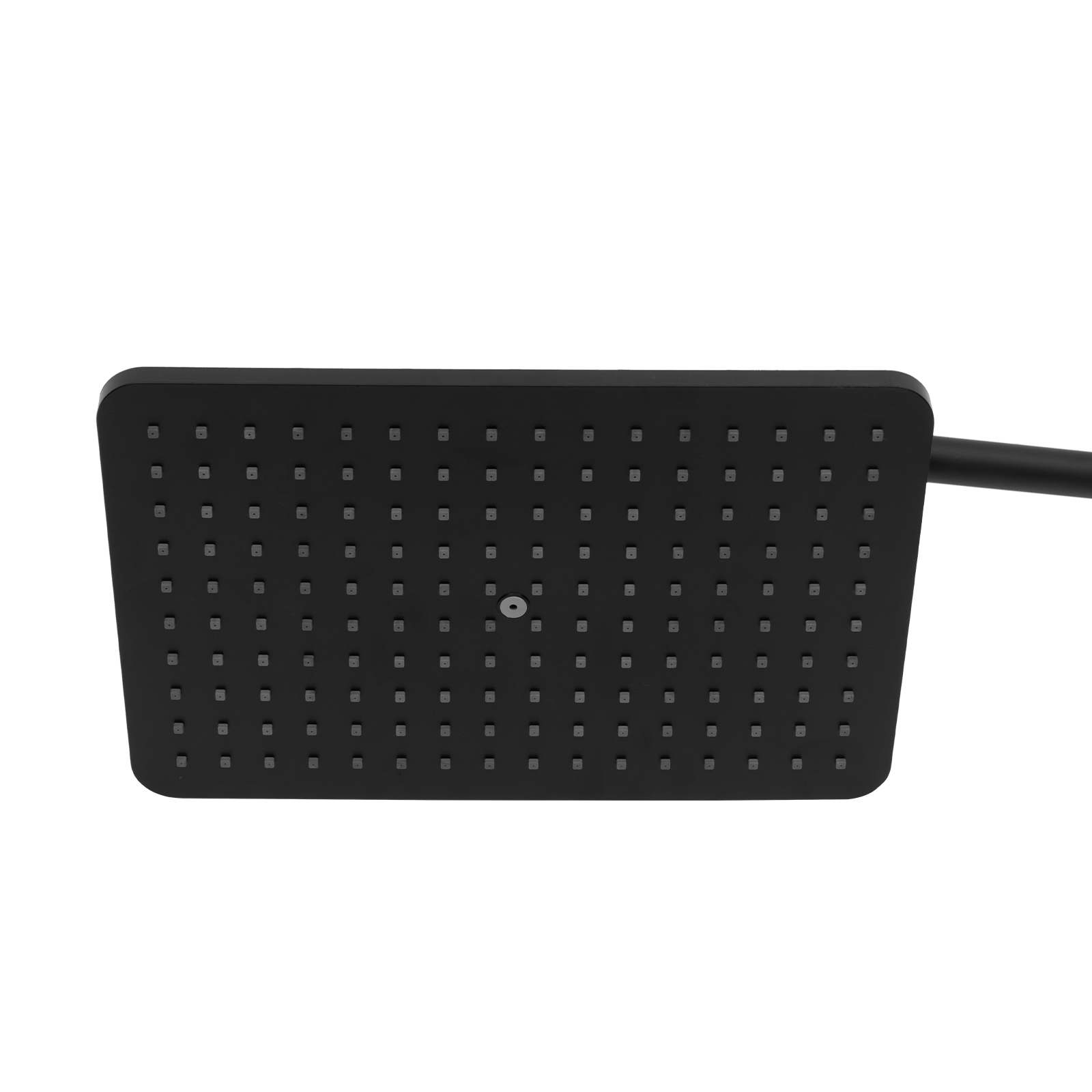 Quadratische Thermostat-Brausebatterie Badezimmer Regendusche Set Duschkopfsystem Schwarz