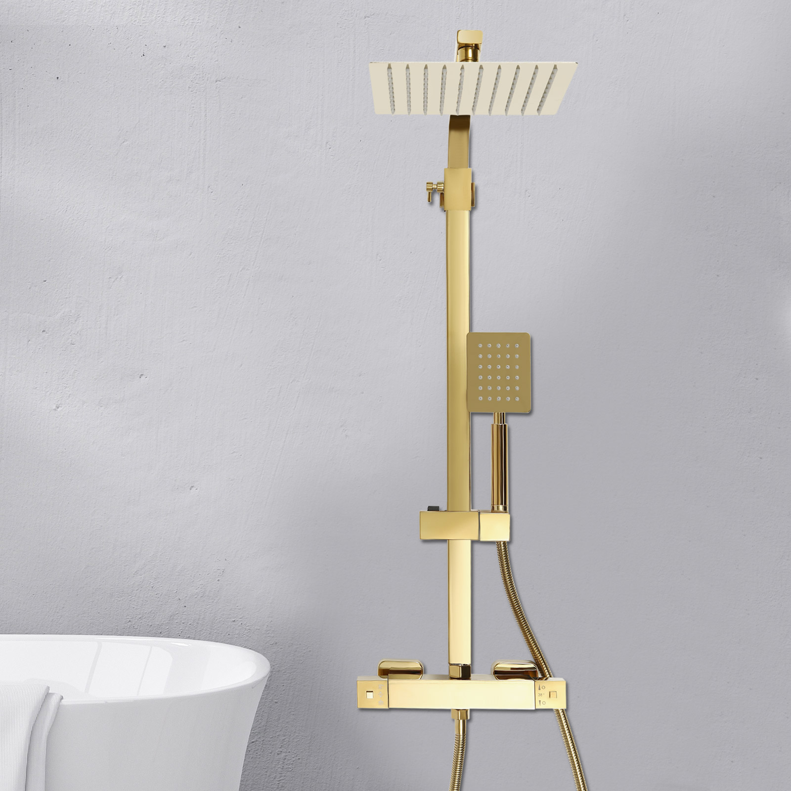 Duschsystem mit Thermostat, Regendusche