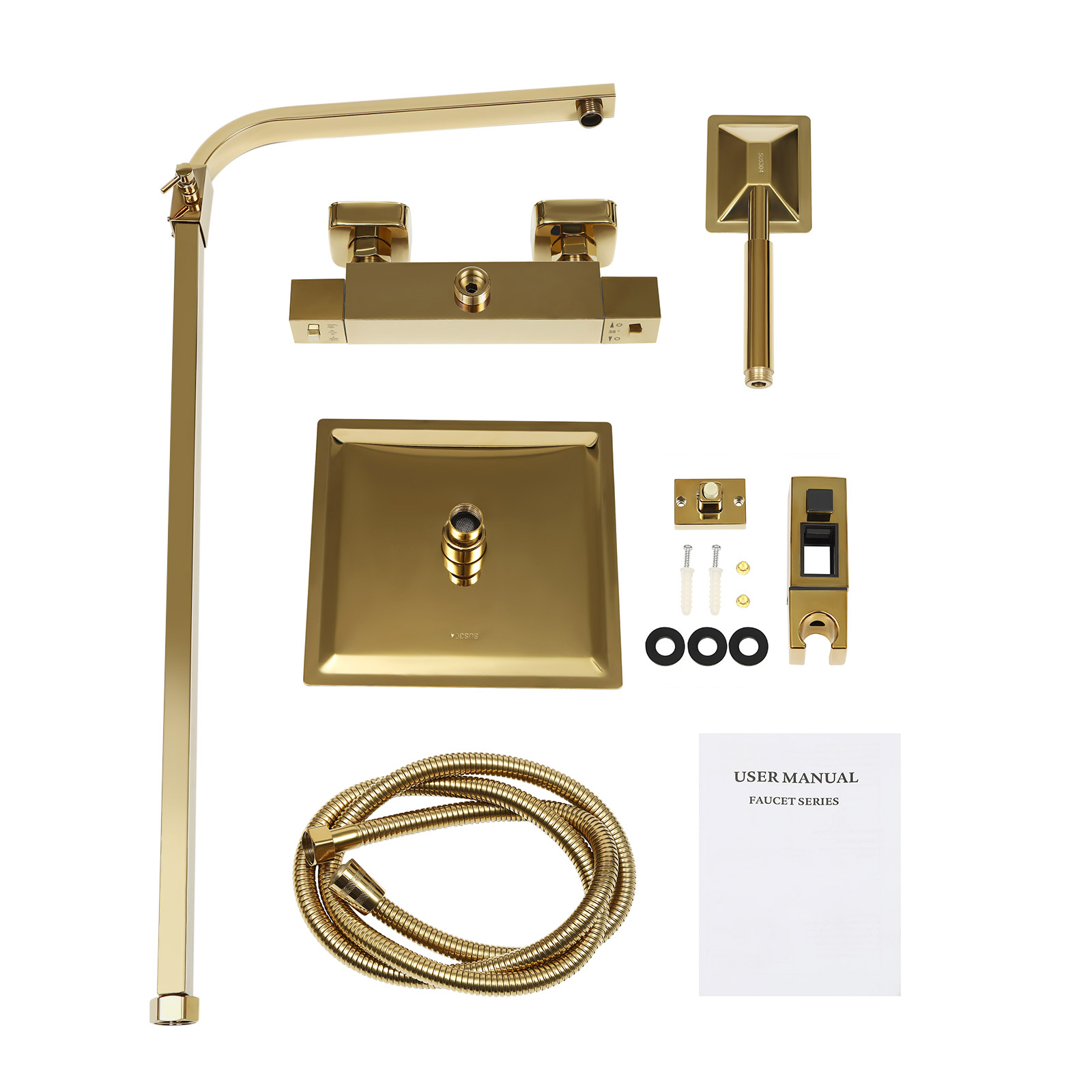 Duschsystem mit Thermostat, Regendusche