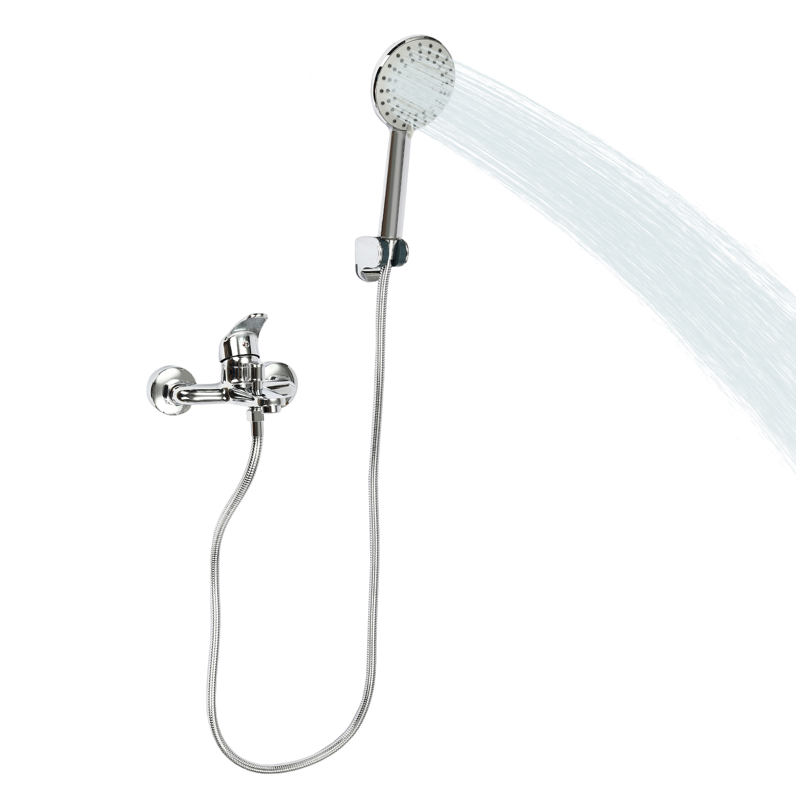 Badewannenmischer mit Handbrause, wandmontierter Badewannenmischer