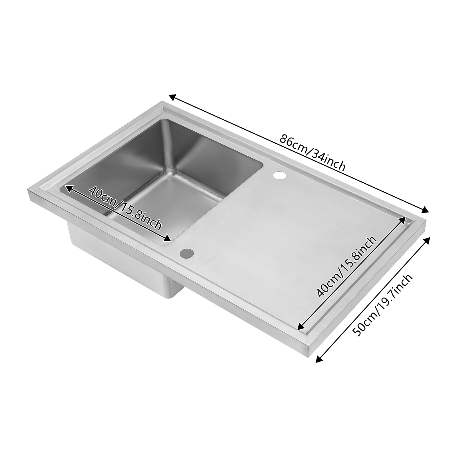 86 x 50 cm Stainless Steel Kitchen Sink, Single Bowl Kitchen Sink, Stainless Steel Sink use in Most Homes, Hotels 86 x 50 cm Stainless Steel Kitchen Sink, Single Bowl Kitchen Sink, Stainless Steel Sink use in Most Homes, Hotels
