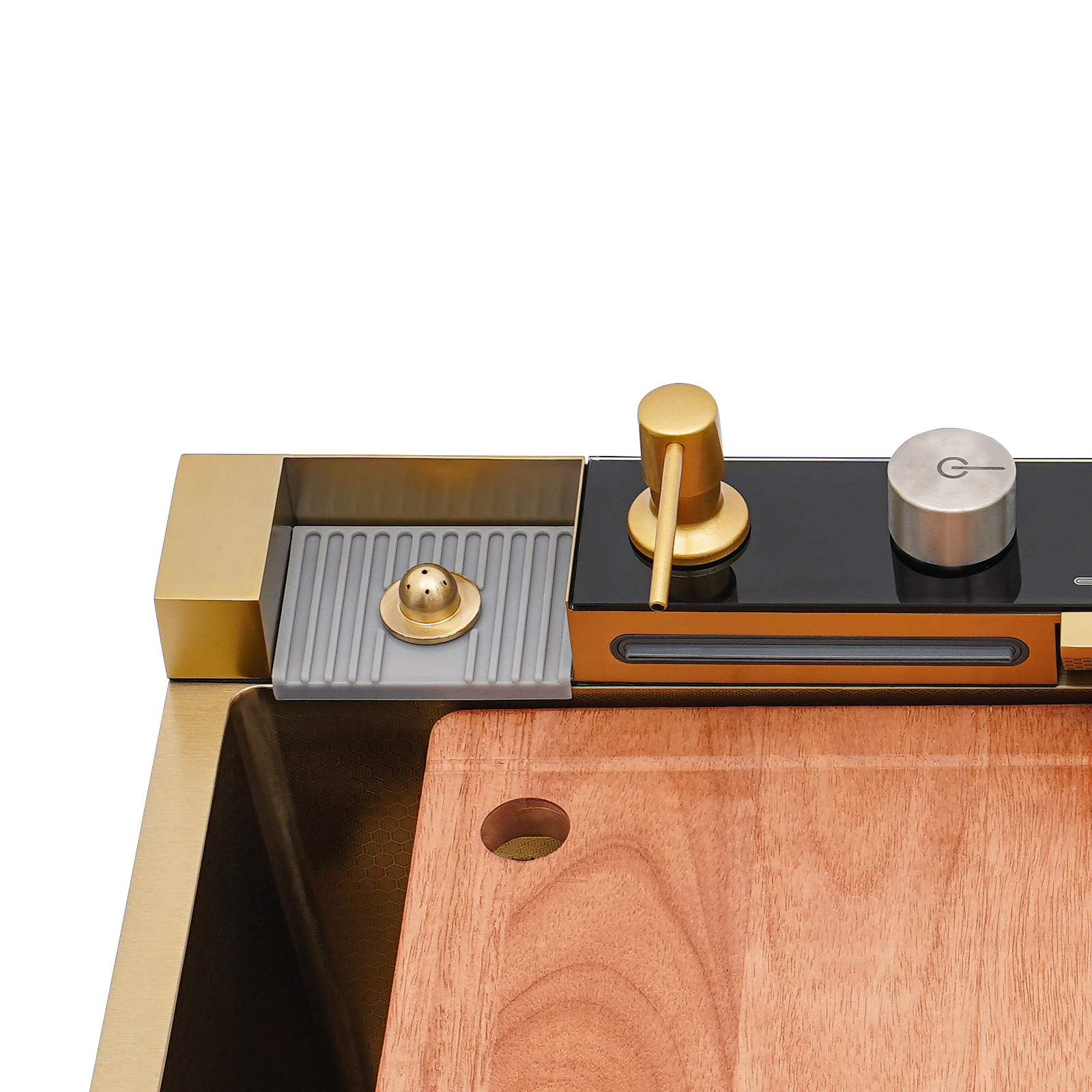 Piano key digital display rain gutter 75*46*22cm-gold