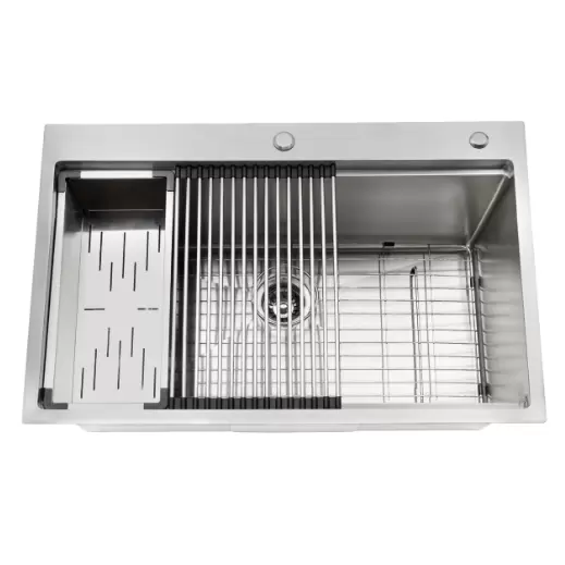 Spülbecken,304 Edelstahl Unterbauspüle Workstation,33 Zoll waschbecken küche mit Schneidebrett unb Sieb,Einbauspüle für Wohnungen, Restaurants, Waschküchen Spülbecken,304 Edelstahl Unterbauspüle Workstation,33 Zoll waschbecken küche mit Schneidebrett unb Sieb,Einbauspüle für Wohnungen, Restaurants, Waschküchen