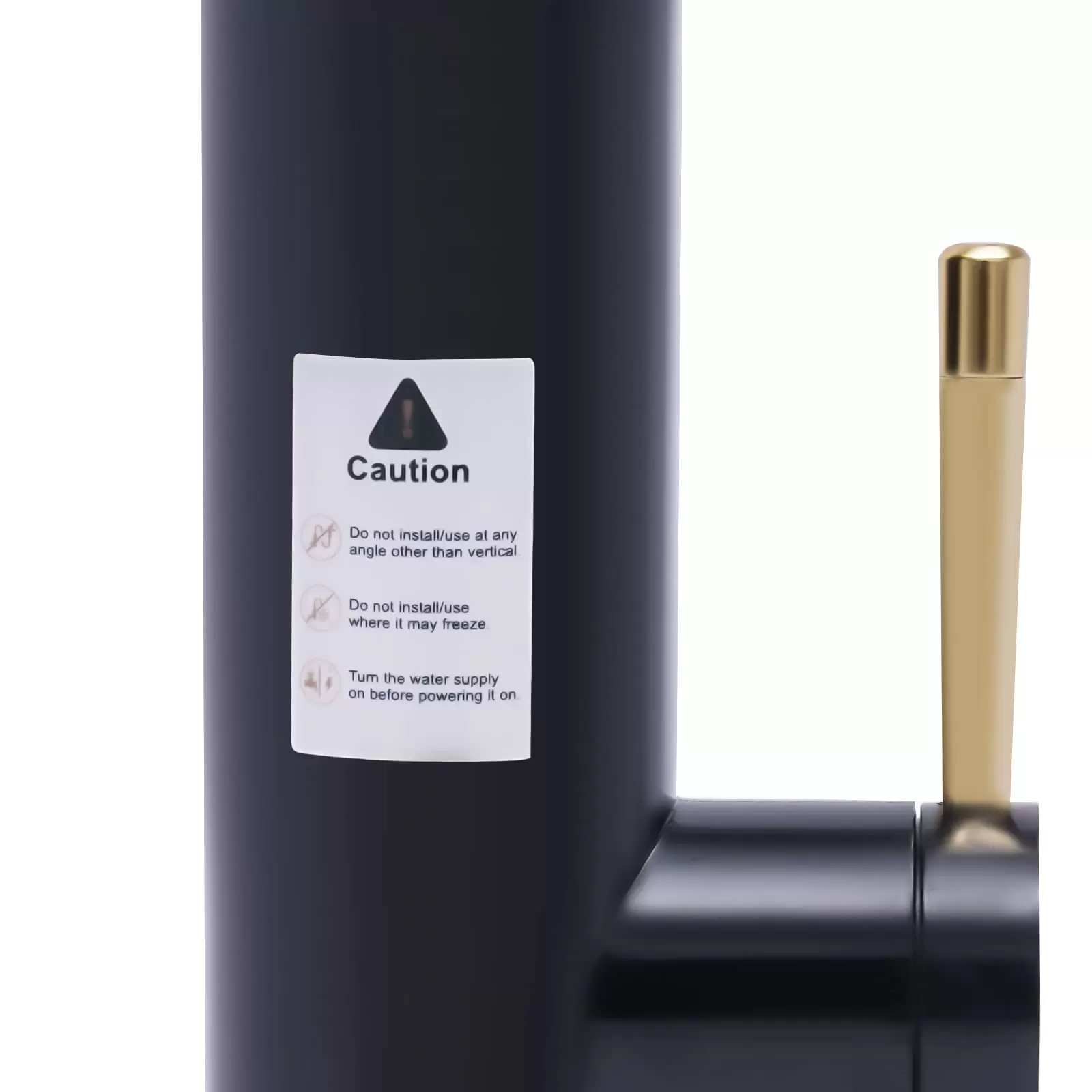 Durchlauferhitzer mit integrierter Zapfstelle, 3200 W Elektrozapfstelle IPX4 mit digitaler HD-Temperaturanzeige, Küche 120° schwenkbar (Schwarz)