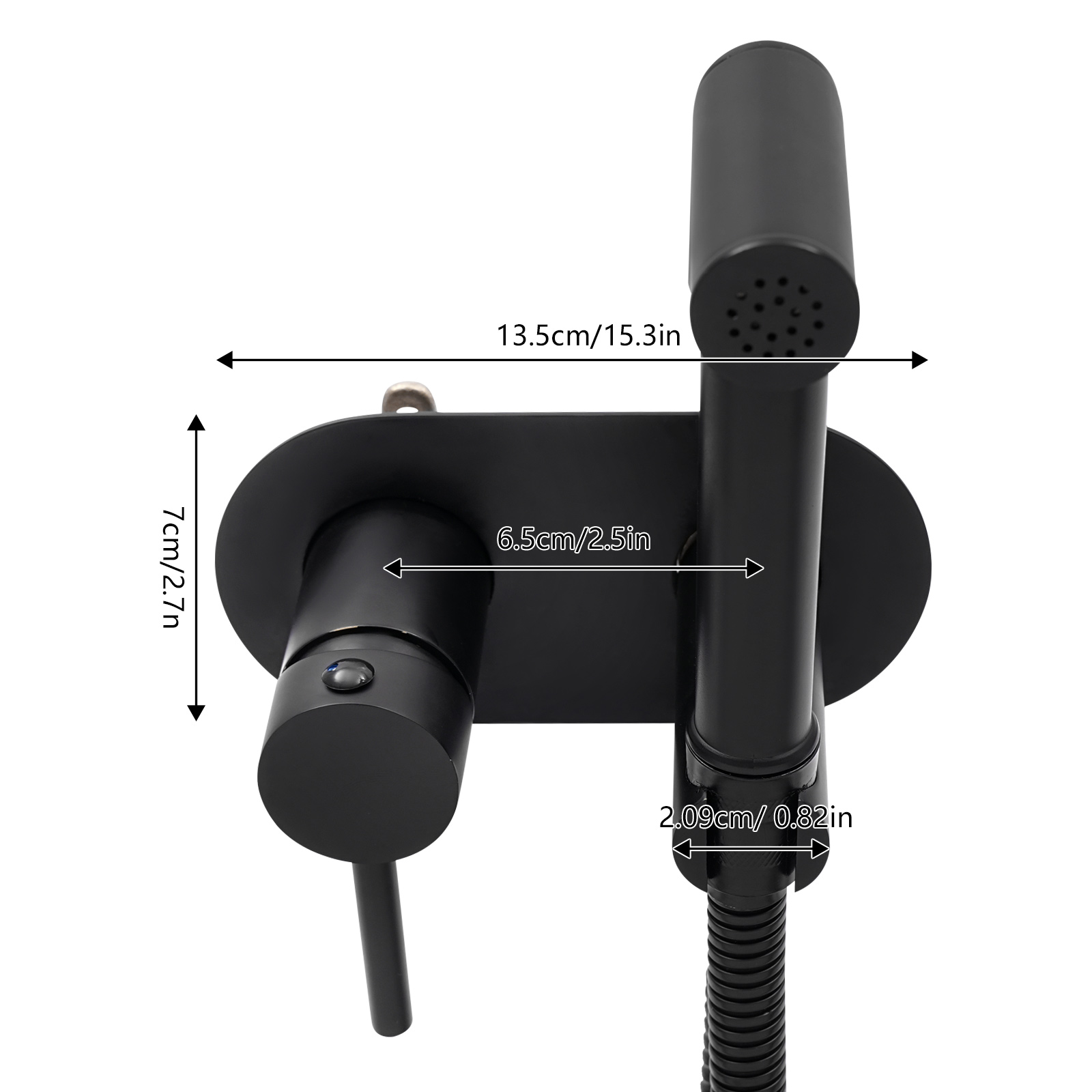 CNCEST Bidet Handsprüher für die Toilette Handbrause Toilette Bidet Armaturenset Heiß- und Kaltbidet Sprayer Set Schwarz