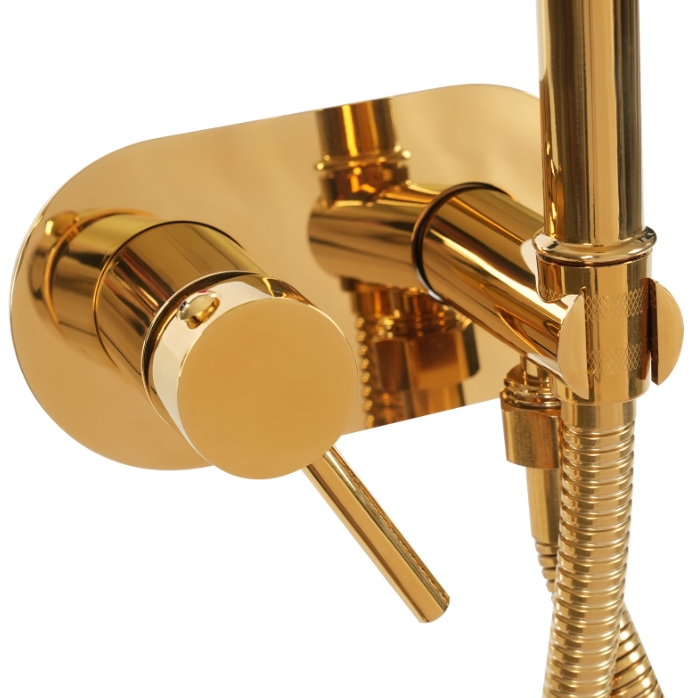 Set de pistolet à spray pour WC sous pression pour utiliser du détergent pour bidet, or