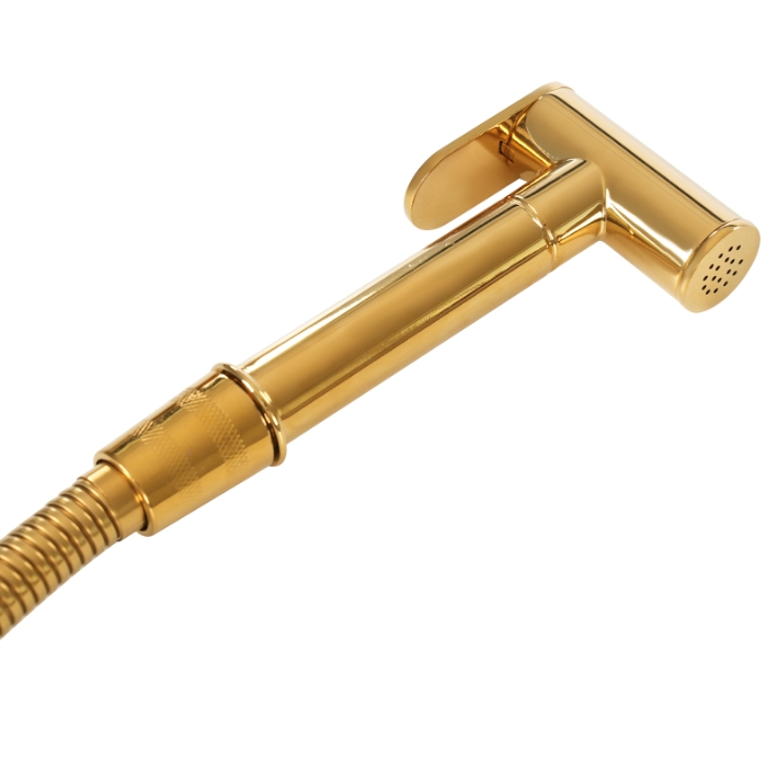 Set de pistolet à spray pour WC sous pression pour utiliser du détergent pour bidet, or