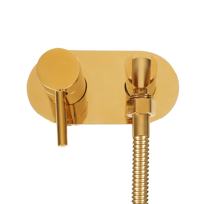 Set de pistolet à spray pour WC sous pression pour utiliser du détergent pour bidet, or