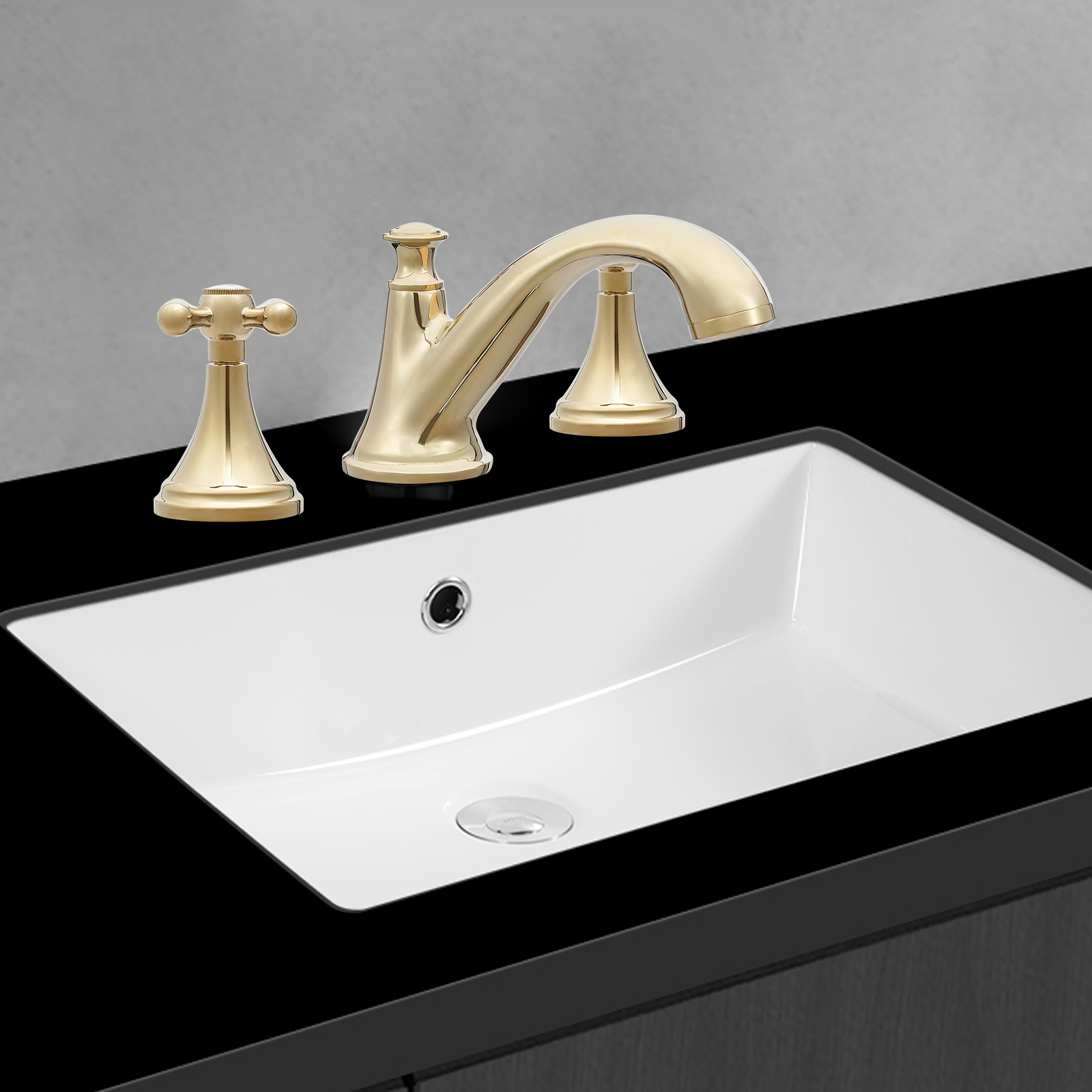 Waschtischarmatur 3 Loch Wasserfall Wasserhahn Waschbecken Mischbatterie Gold Waschtischarmatur 3 Loch Wasserfall Wasserhahn Waschbecken Mischbatterie Gold