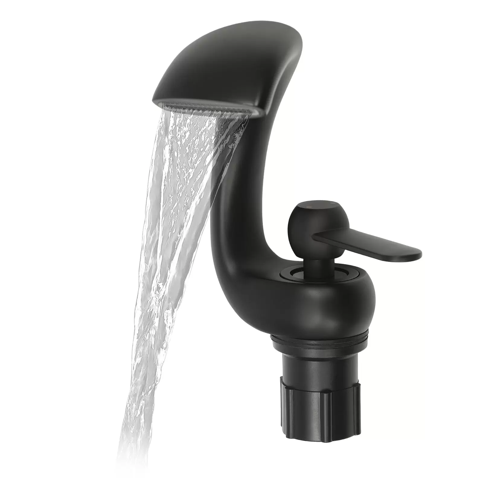 Rubinetto Lavabo Nero A Leva Singola – Acciaio Inox Con Filtro Anticorrosione, Per Bagno E Cucina