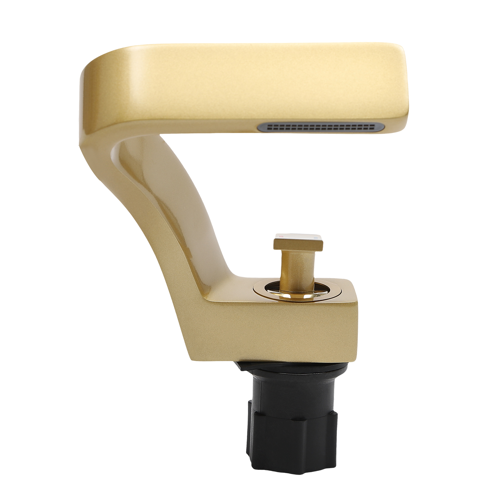 Waschtisch-Mischbatterie, moderner Badezimmer-Wasserhahn, stilvoller Badezimmer-Wasserhahn, 0,5 MPA, 0–80 ℃, Lift-Typ (Gold)