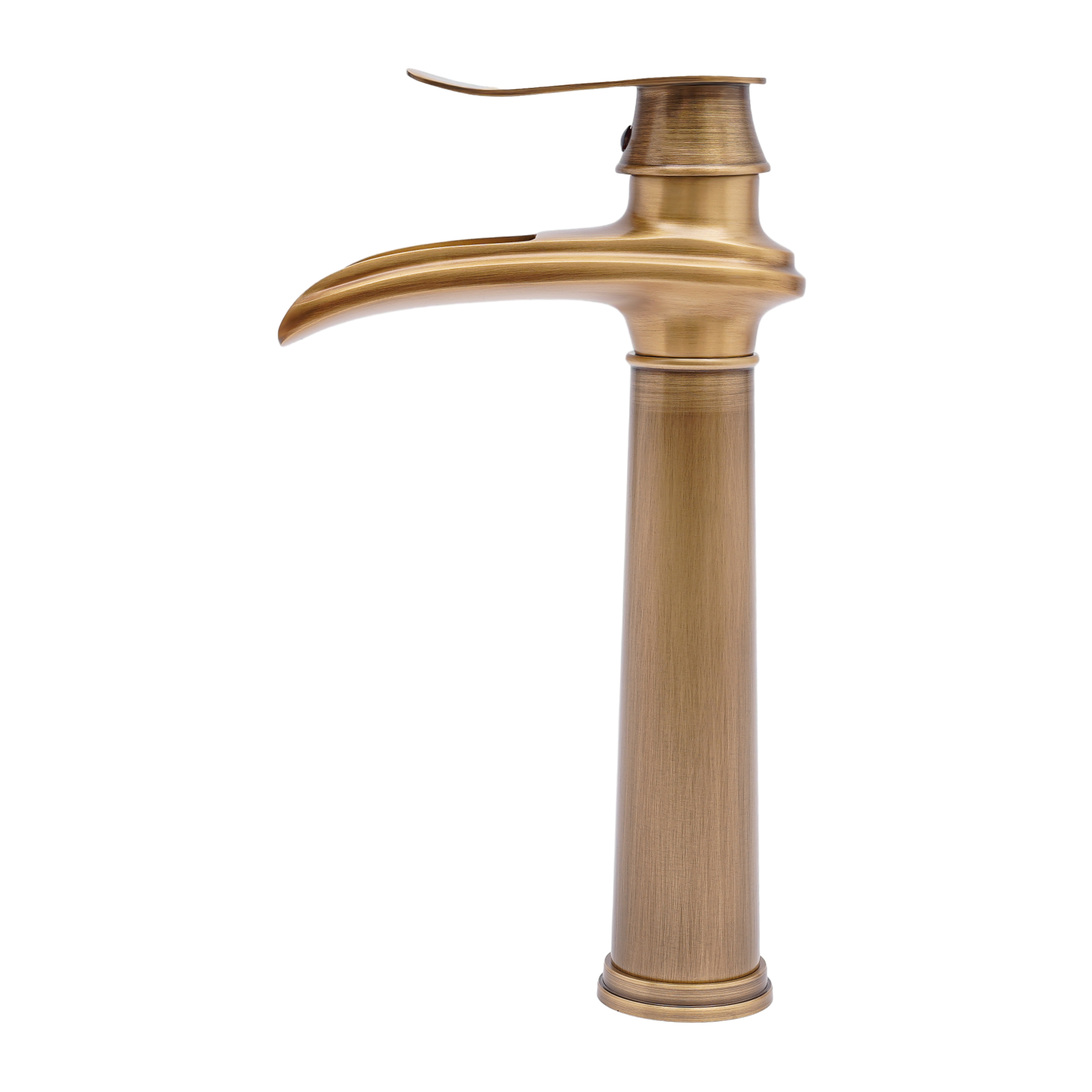 Antike Farbe Messing Wasserfall Bad Wasserhahn Hohe Vintage Messing Waschbecken Wasserhahn Bad Wasserhahn Einhebel