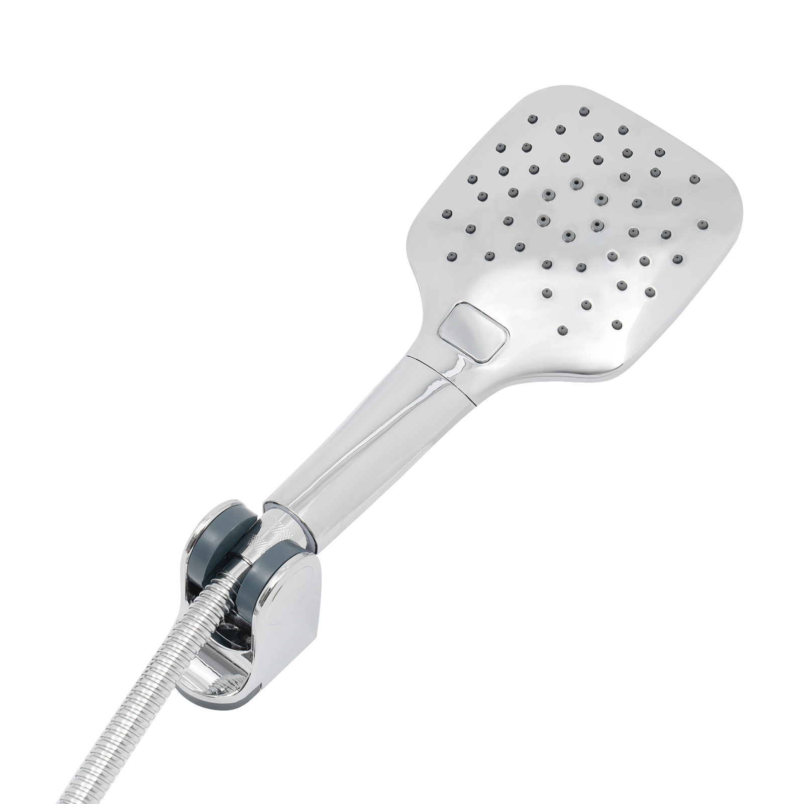 Wandmontierter Duschhahn, Badezimmer-Duschhahn, Silber