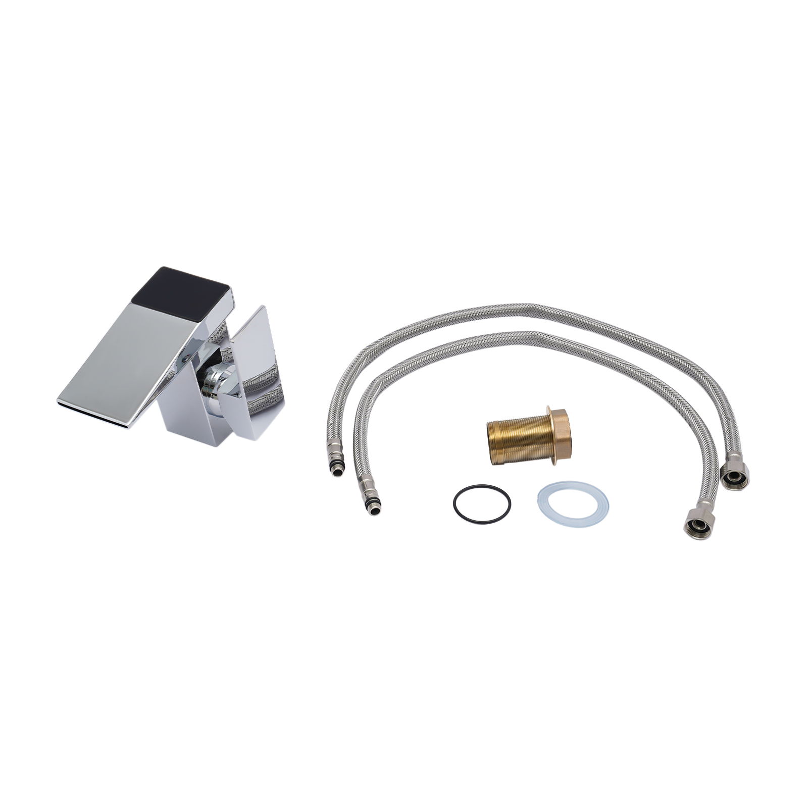 Wasserfall-Waschtischarmatur, G3/8, silber Wasserfall-Waschtischarmatur, G3/8, silber