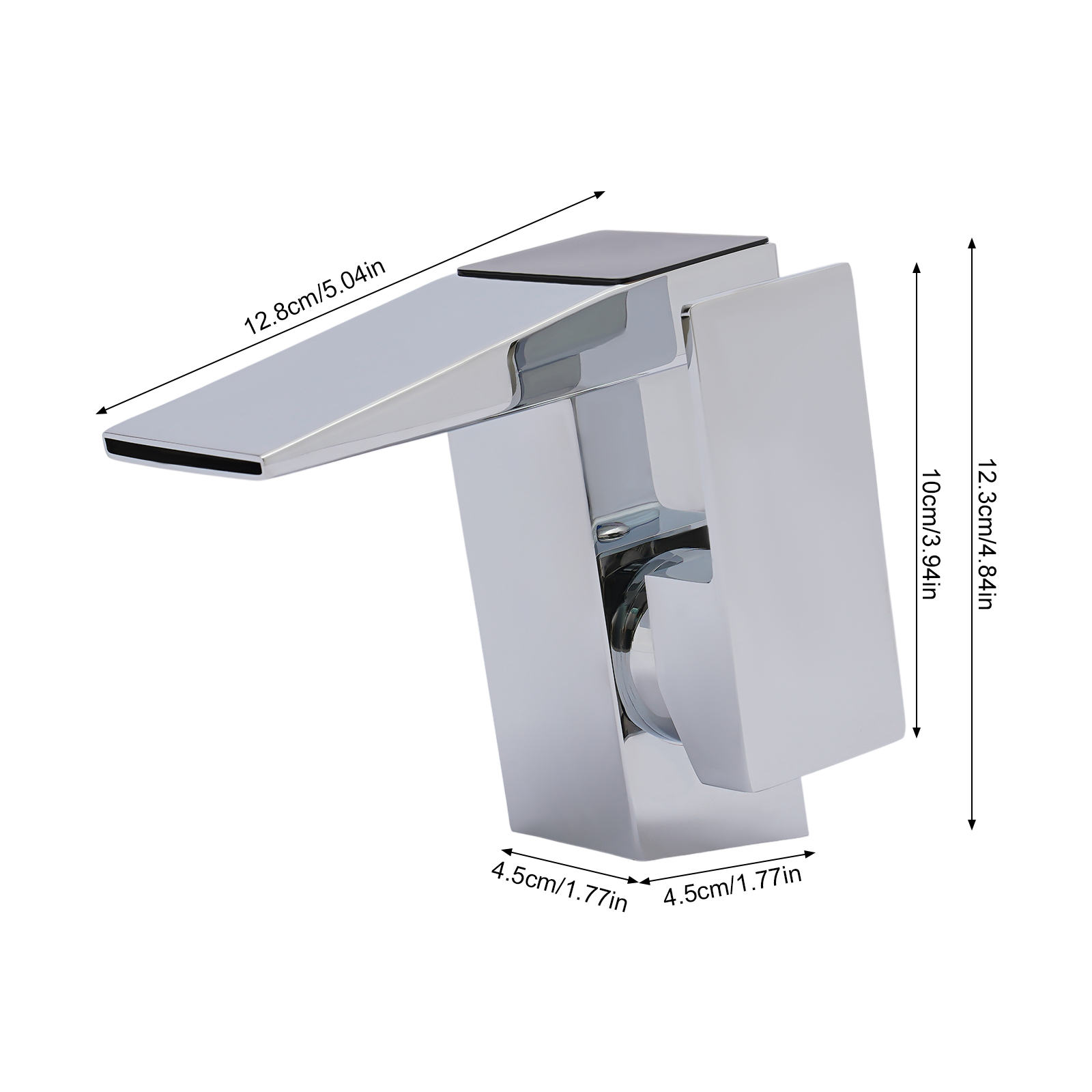 Wasserfall-Waschtischarmatur, G3/8, silber Wasserfall-Waschtischarmatur, G3/8, silber