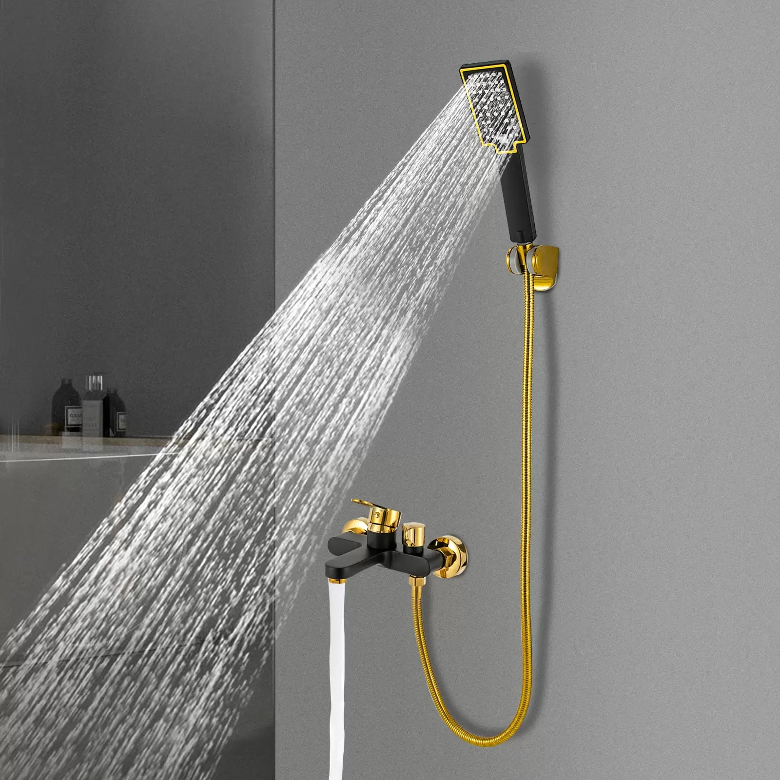 Système de robinetterie pour pomme de douche, robinetterie de baignoire avec douchette, garniture de douche Système de robinetterie pour pomme de douche, robinetterie de baignoire avec douchette, garniture de douche