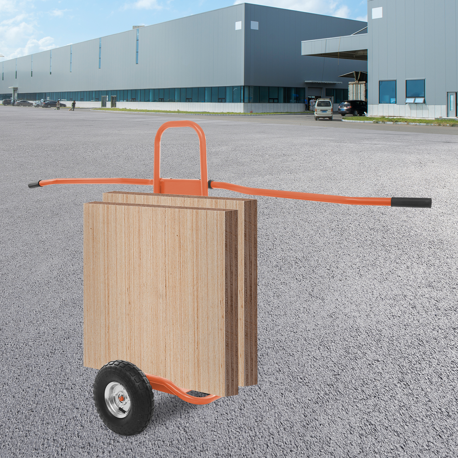 Glass sheet trolley, sheet material transport trolley, 220kg load ...
