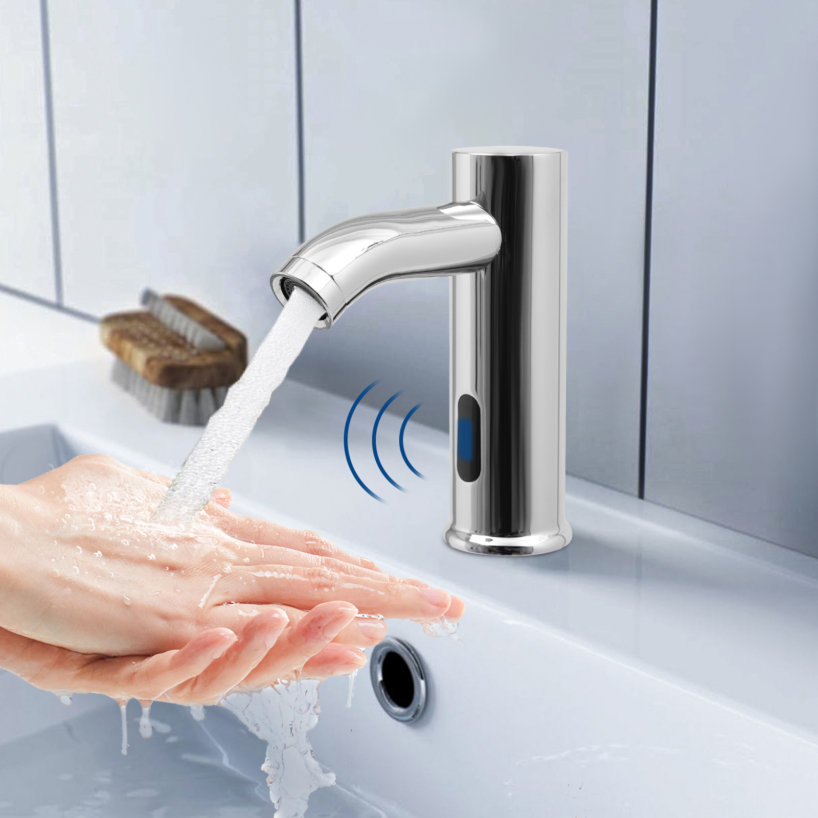 CNCEST Berührungsloser Wasserhahn, automatischer Sensor-Wasserhahn, Infrarot-Smart-Wasserhahn ohne Berührung