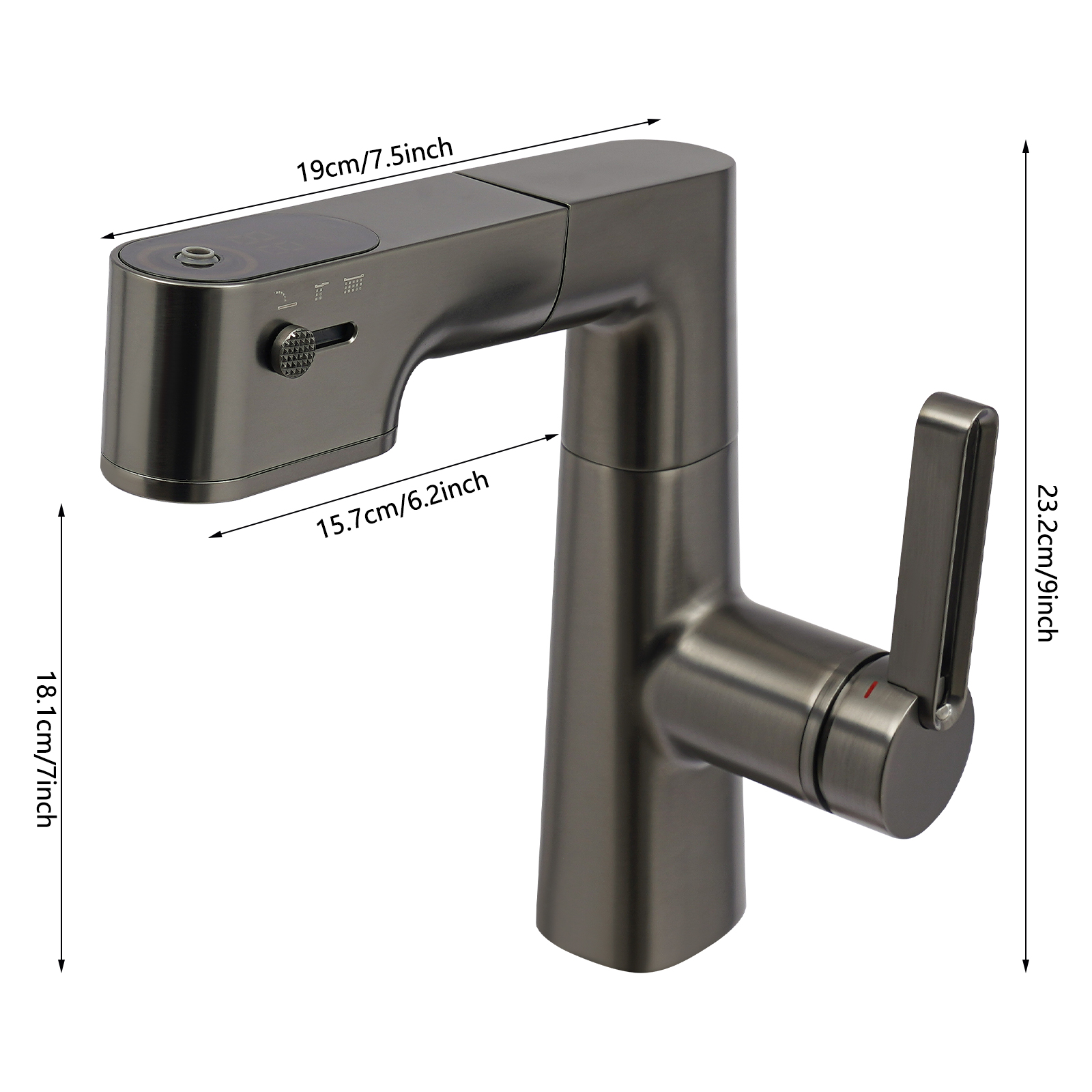 Faucet with Pull-out Shower, Pull-out Bathroom Faucet, Washbasin Faucet for the Bathroom with Three Modes
